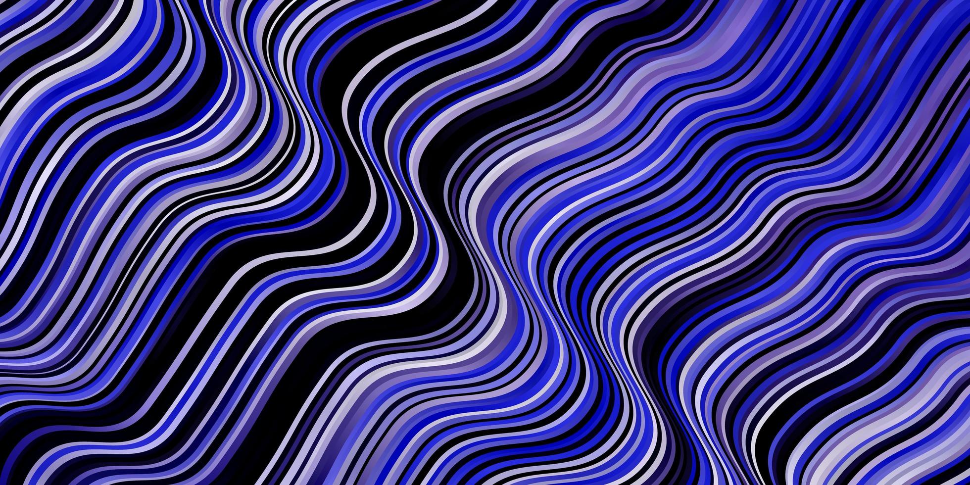patrón de vector púrpura claro con líneas curvas.