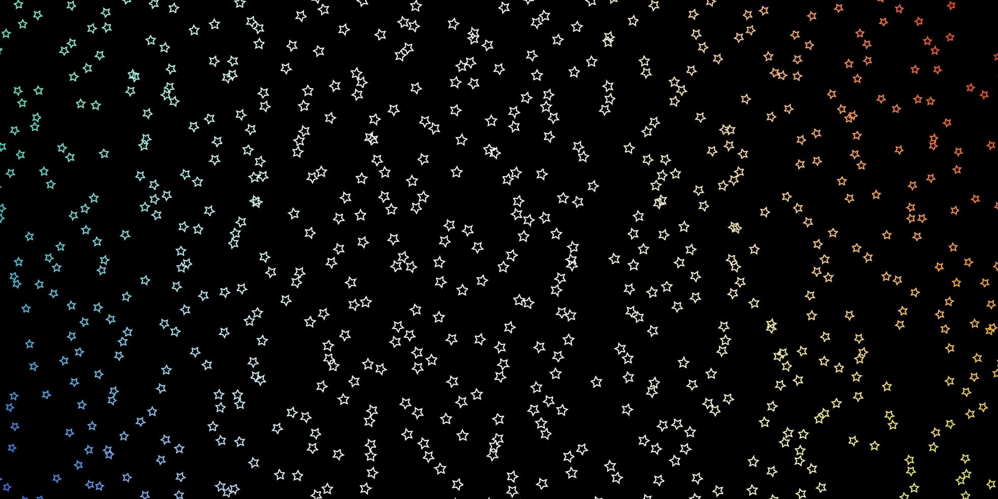 Dark Multicolor vector pattern with abstract stars.