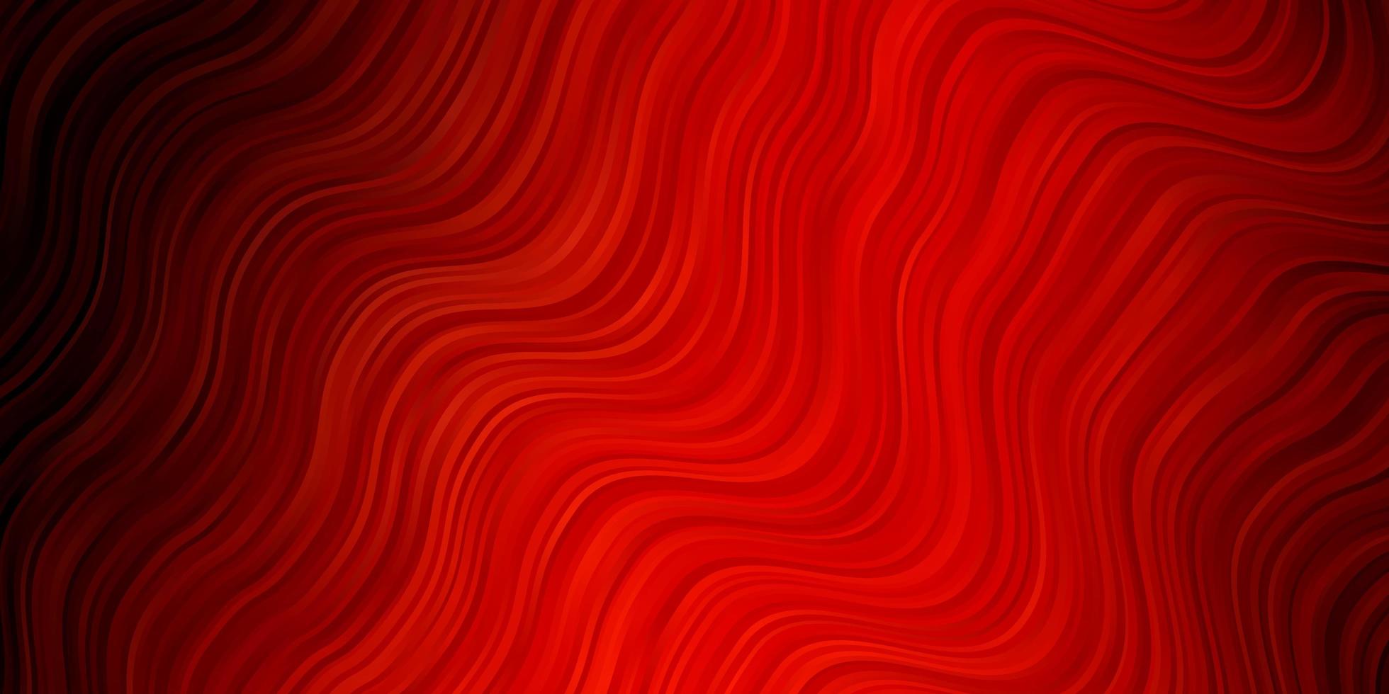 patrón de vector rojo claro con curvas.