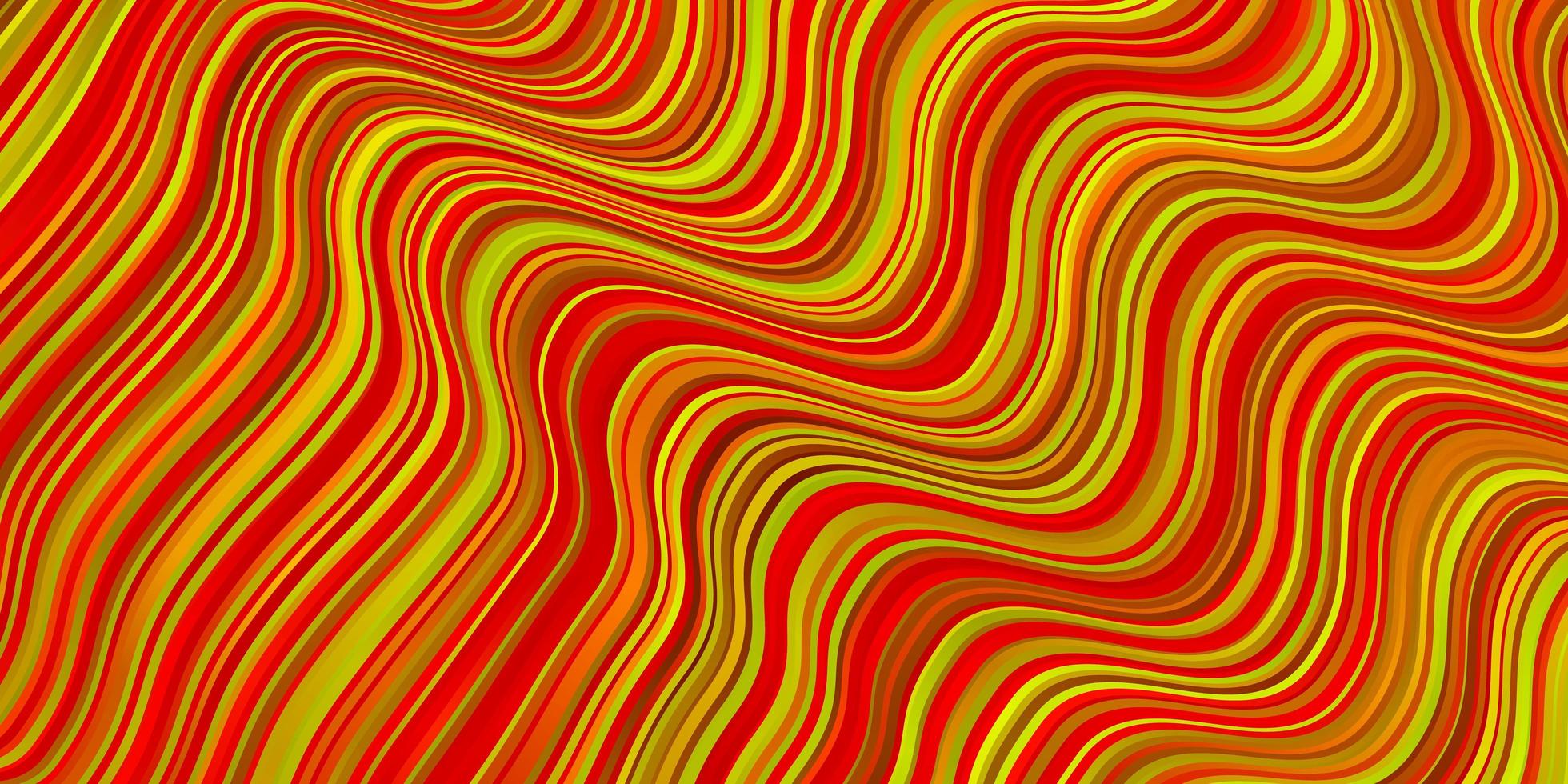 Fondo de vector rojo oscuro, amarillo con líneas dobladas.