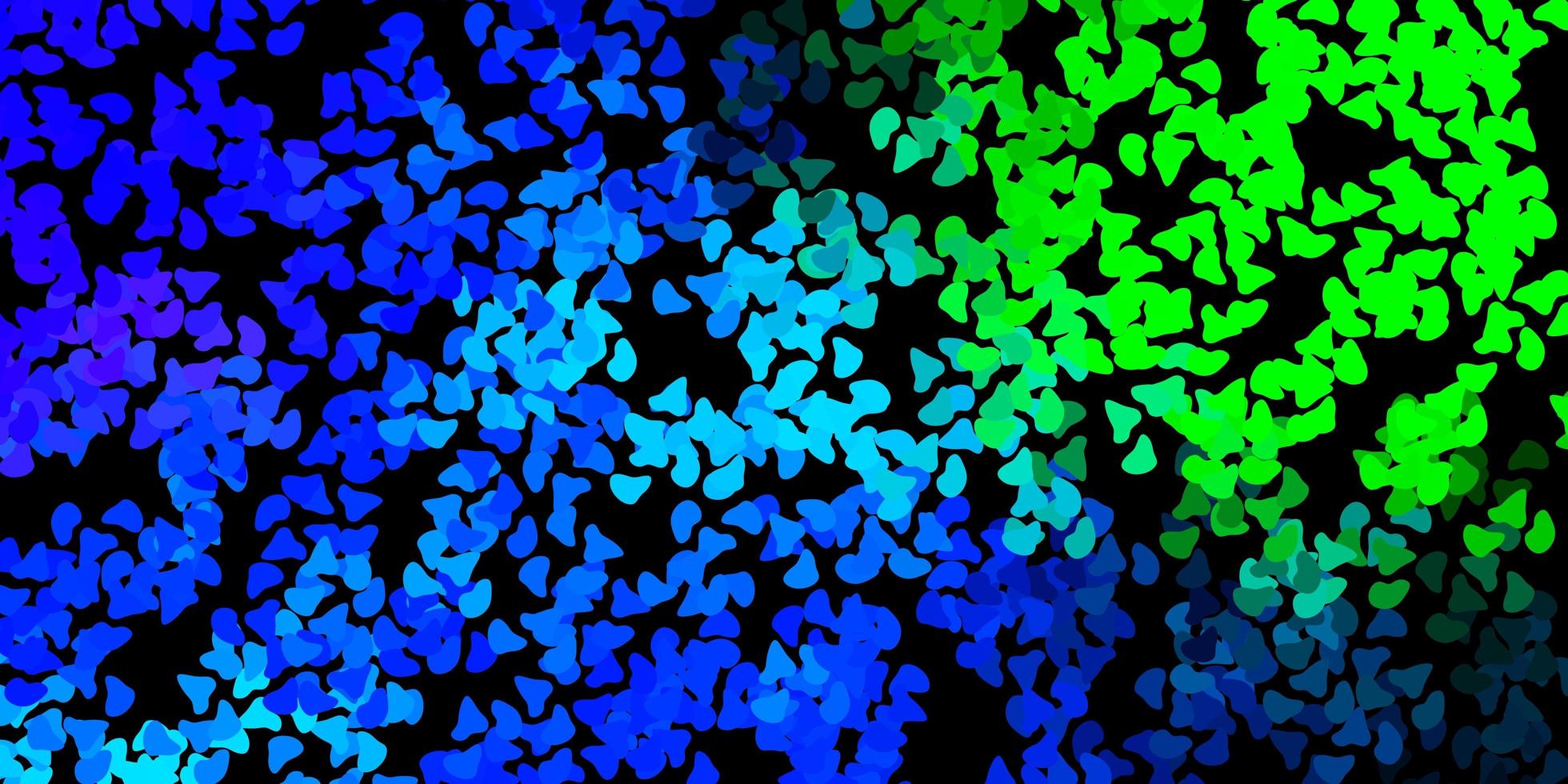 patrón de vector azul oscuro, verde con formas abstractas.