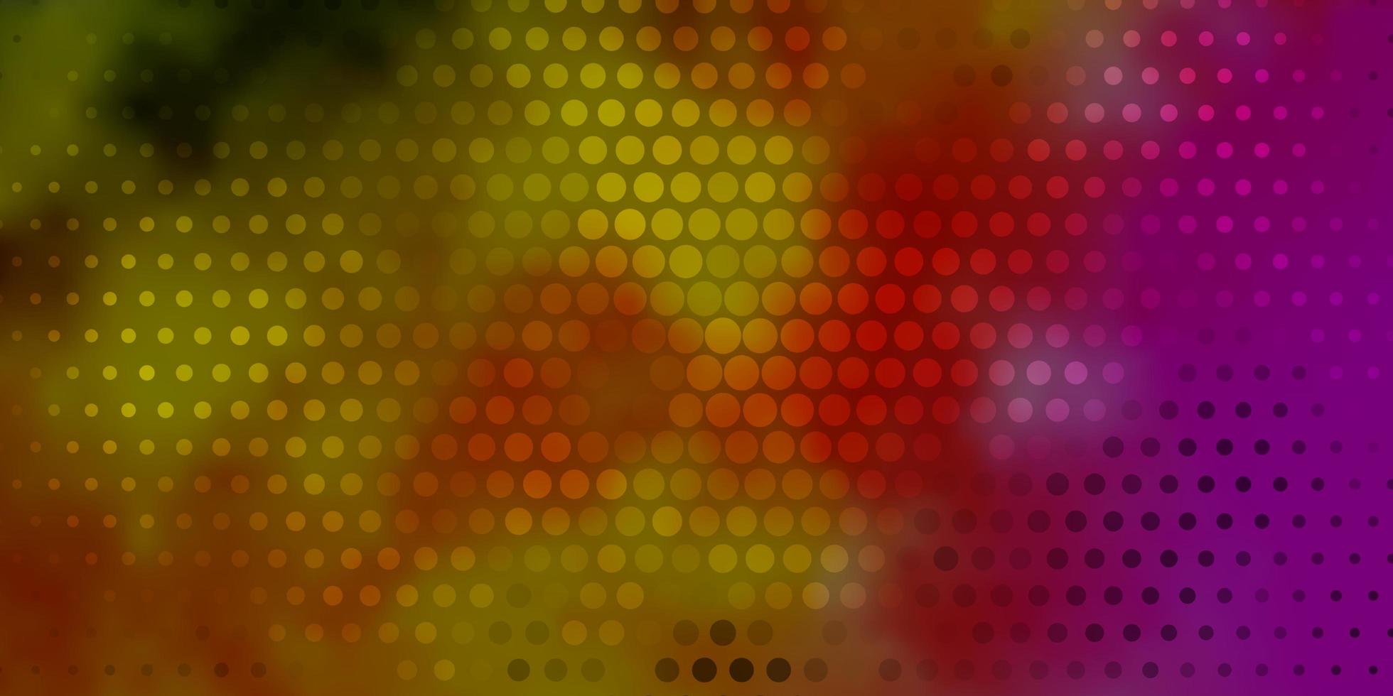 patrón de vector multicolor oscuro con círculos.