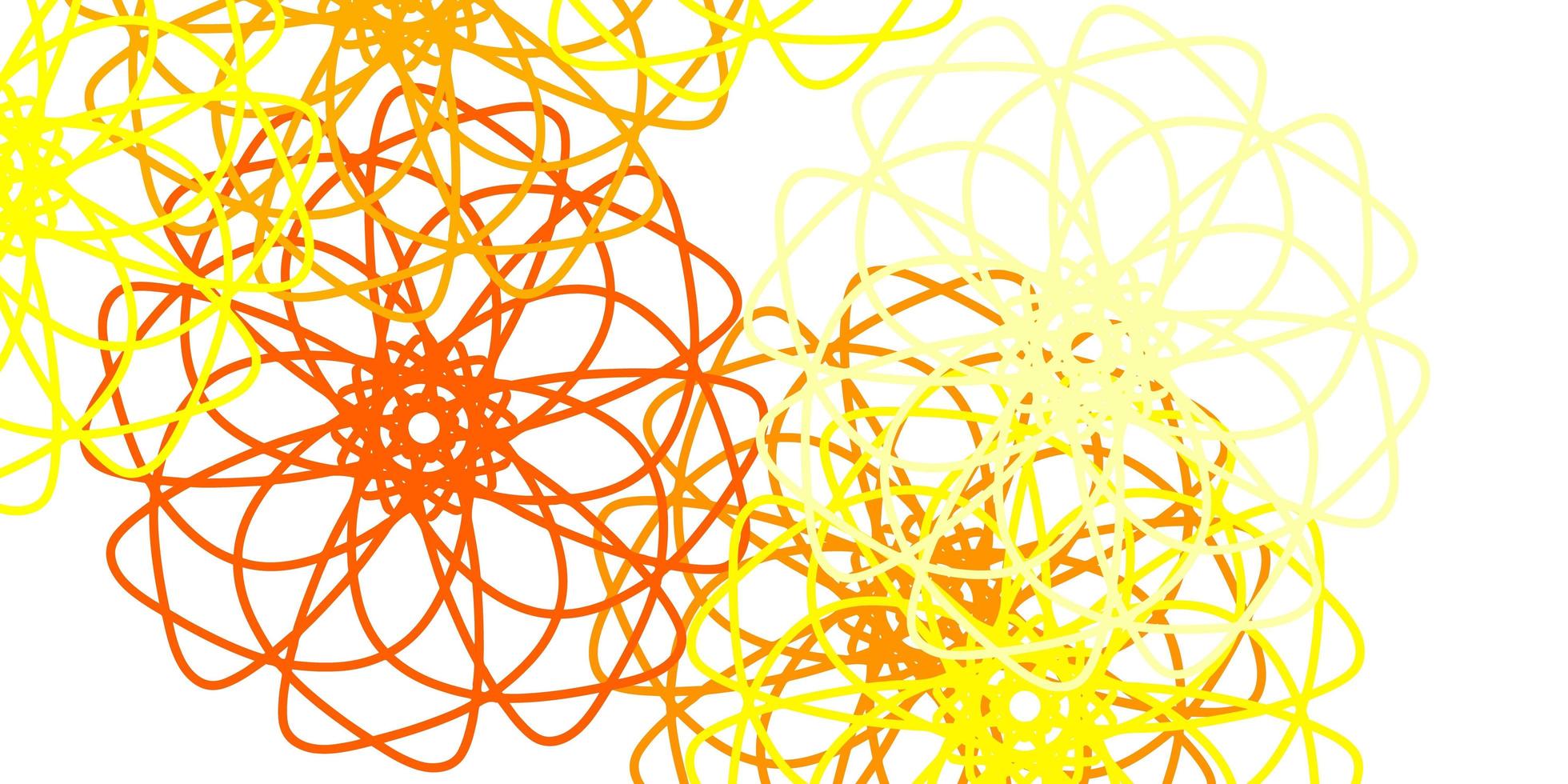 diseño natural del vector rojo claro, amarillo con flores.