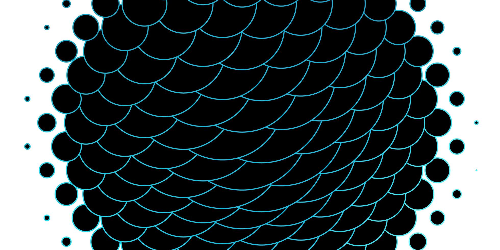 Fondo de vector azul oscuro con círculos.