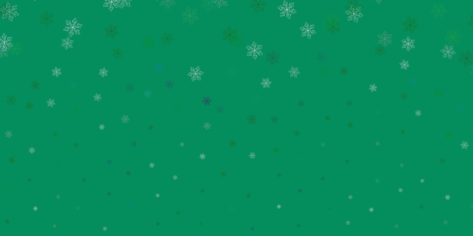 Light green vector natural artwork with flowers.