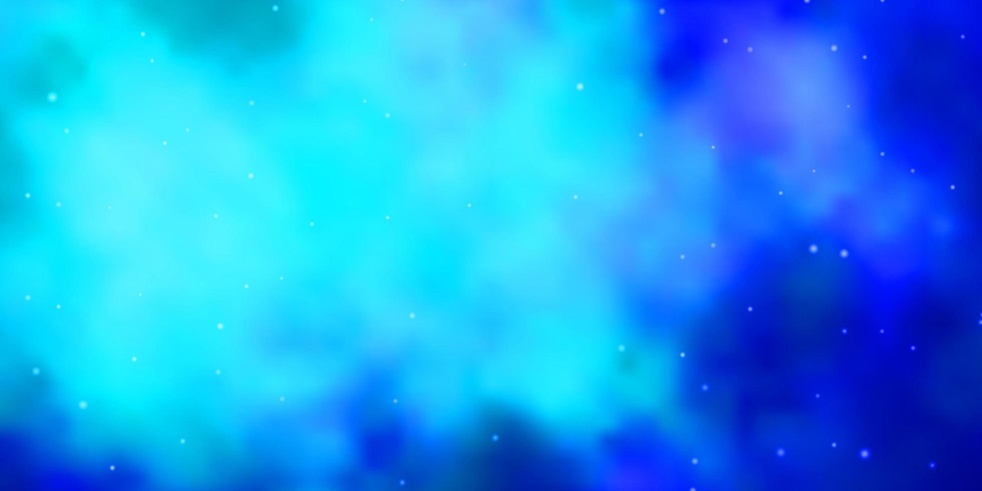 Light BLUE vector background with small and big stars.