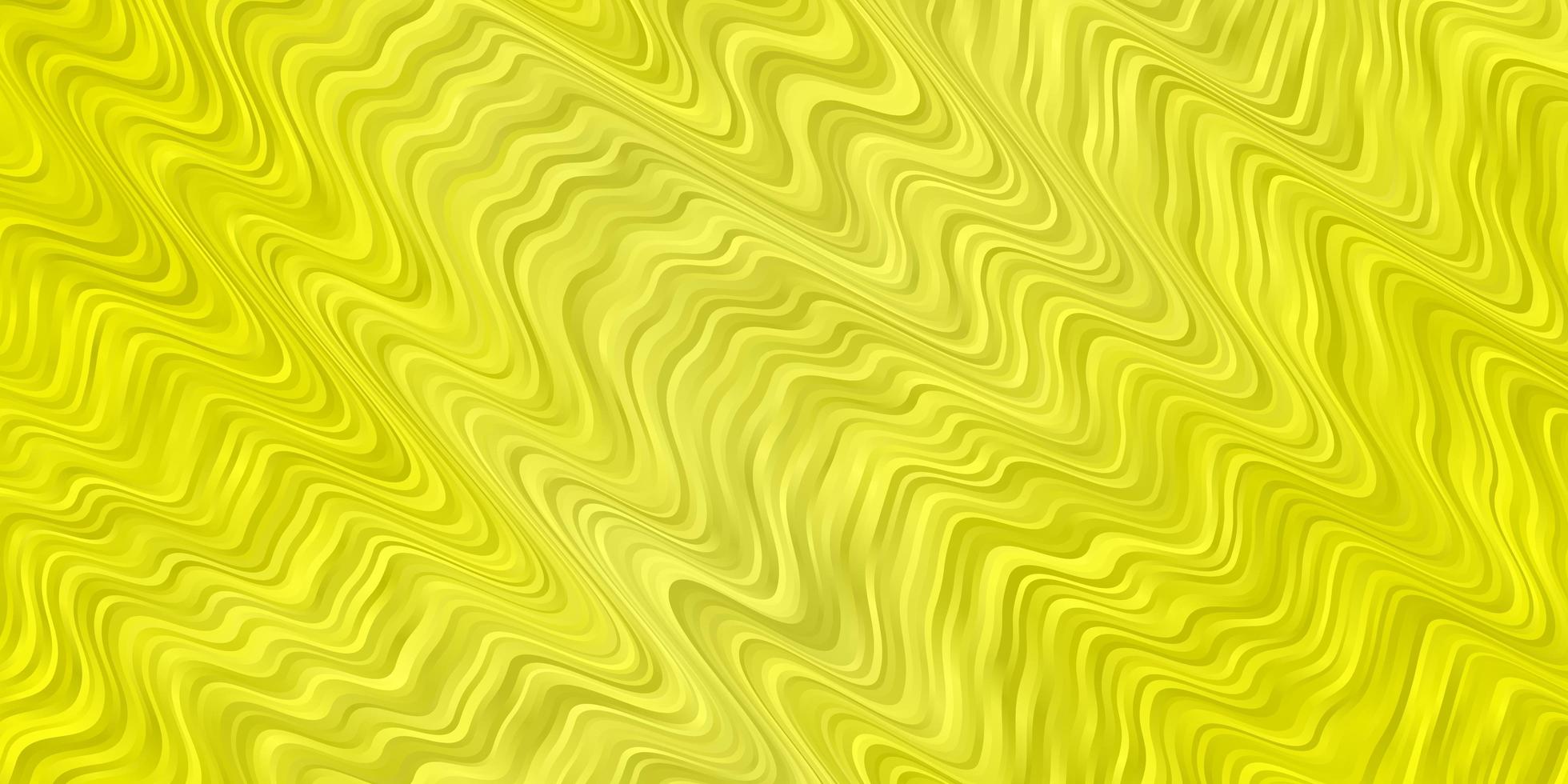 Light Yellow vector background with curved lines.