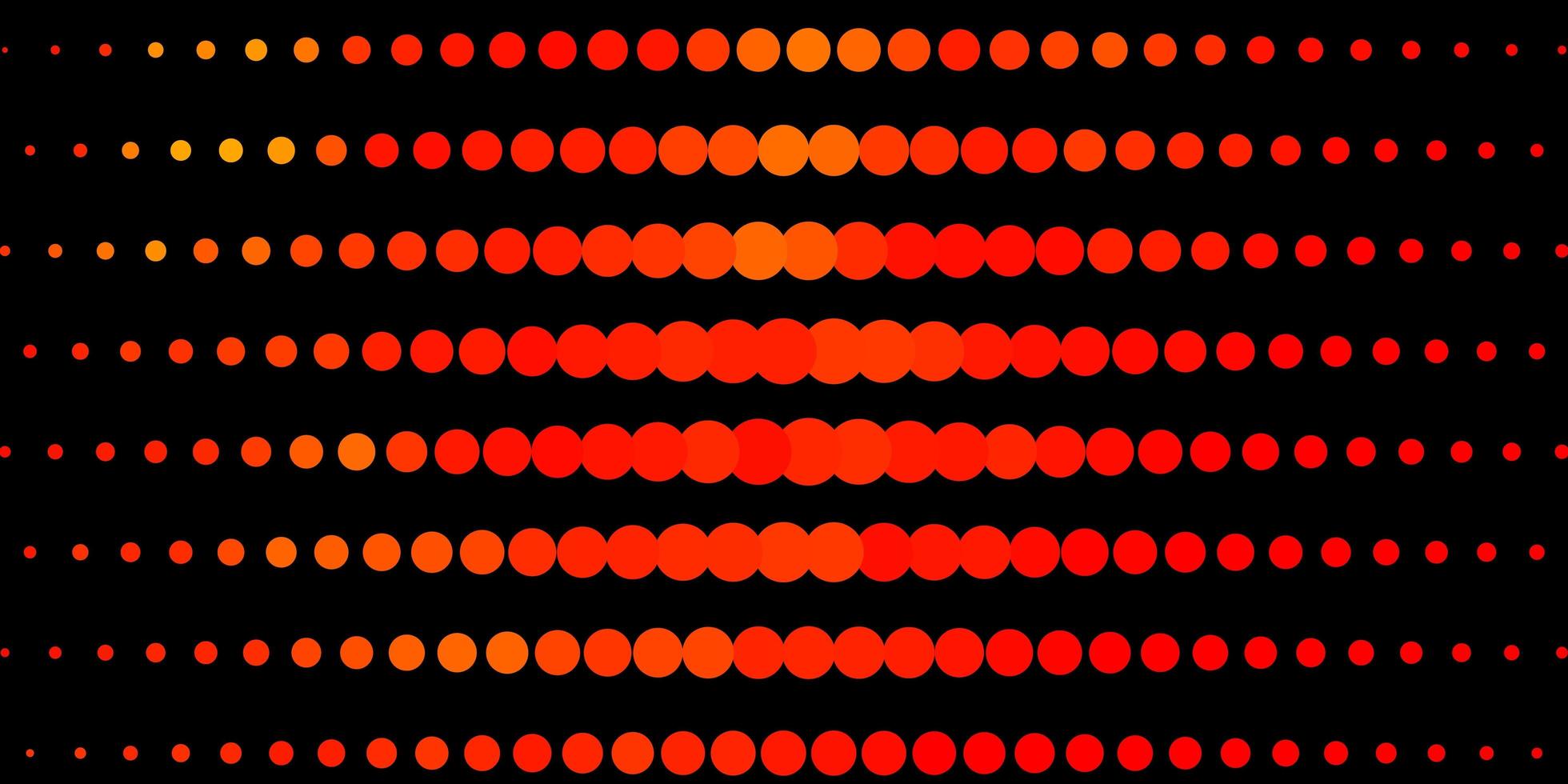 patrón de vector naranja claro con círculos