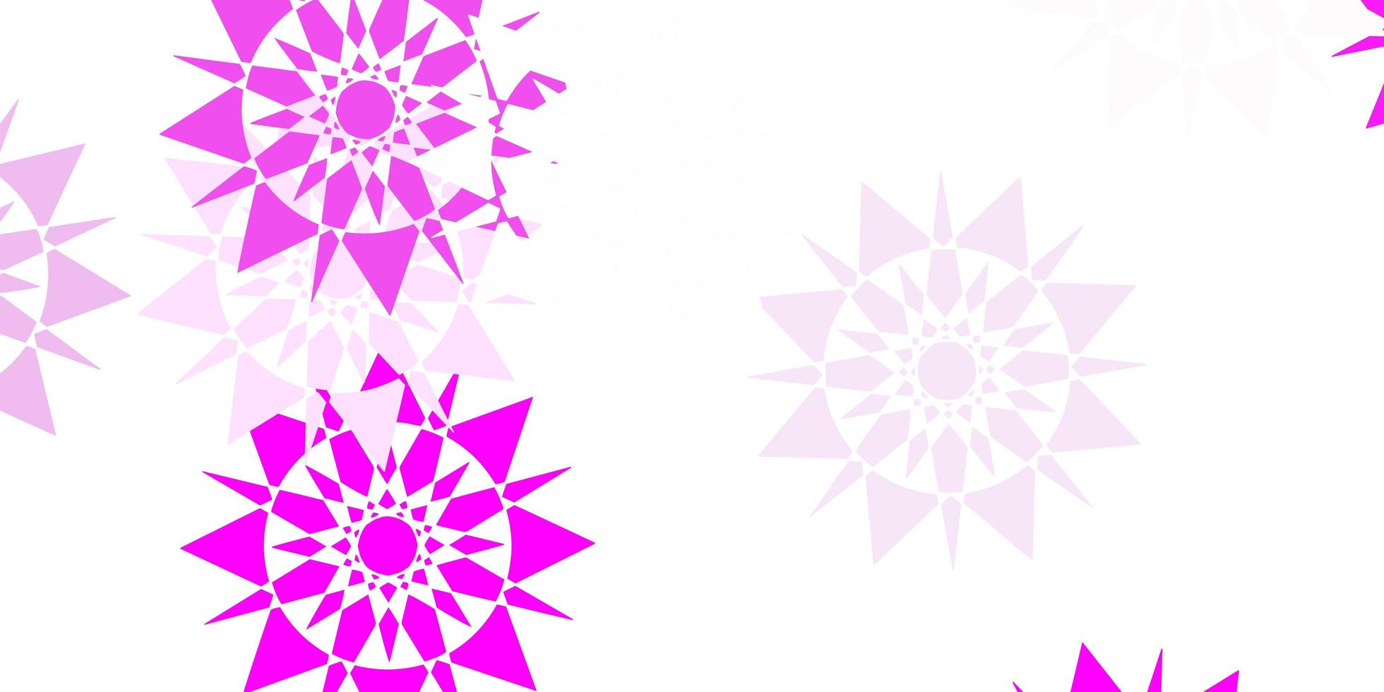 Light pink vector template with ice snowflakes.