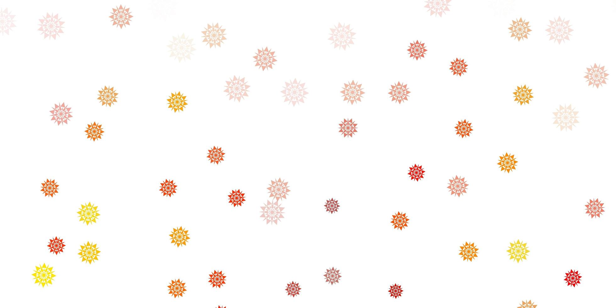 Light orange vector layout with beautiful snowflakes.