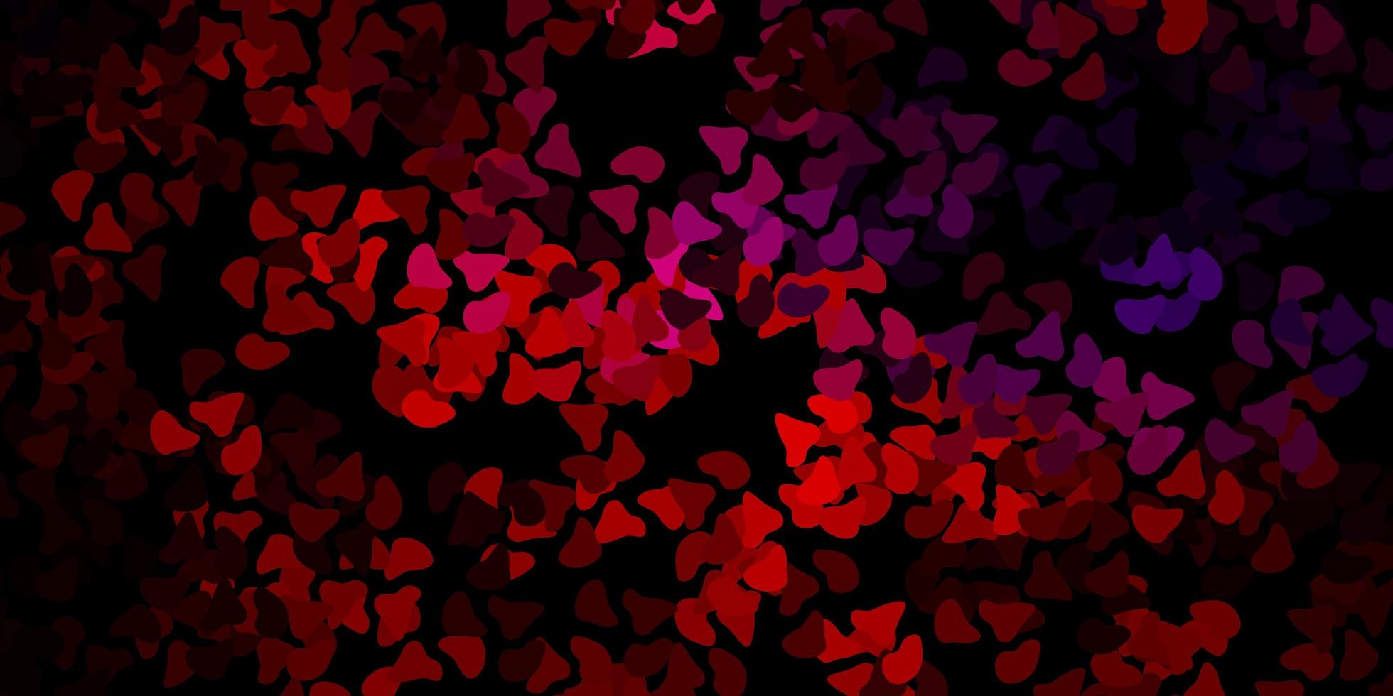 Dark pink, red vector backdrop with chaotic shapes.