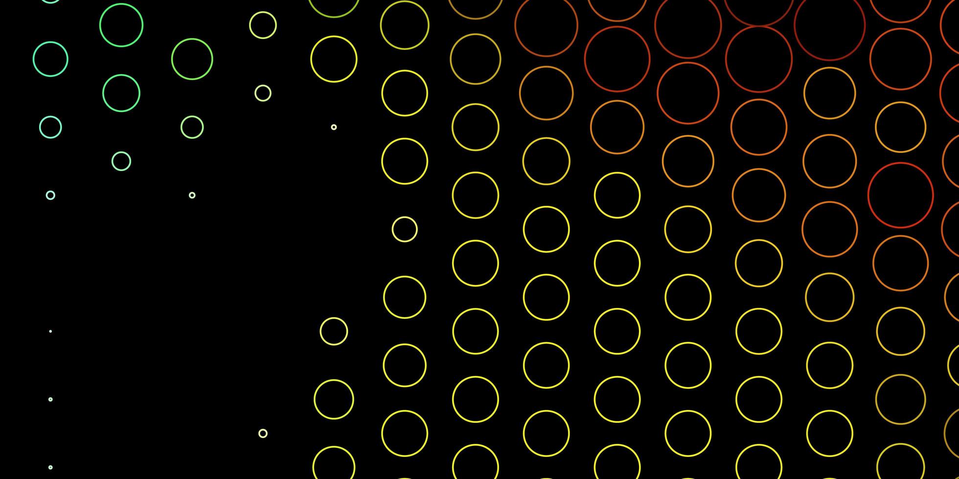 Dark Green, Yellow vector layout with circle shapes.