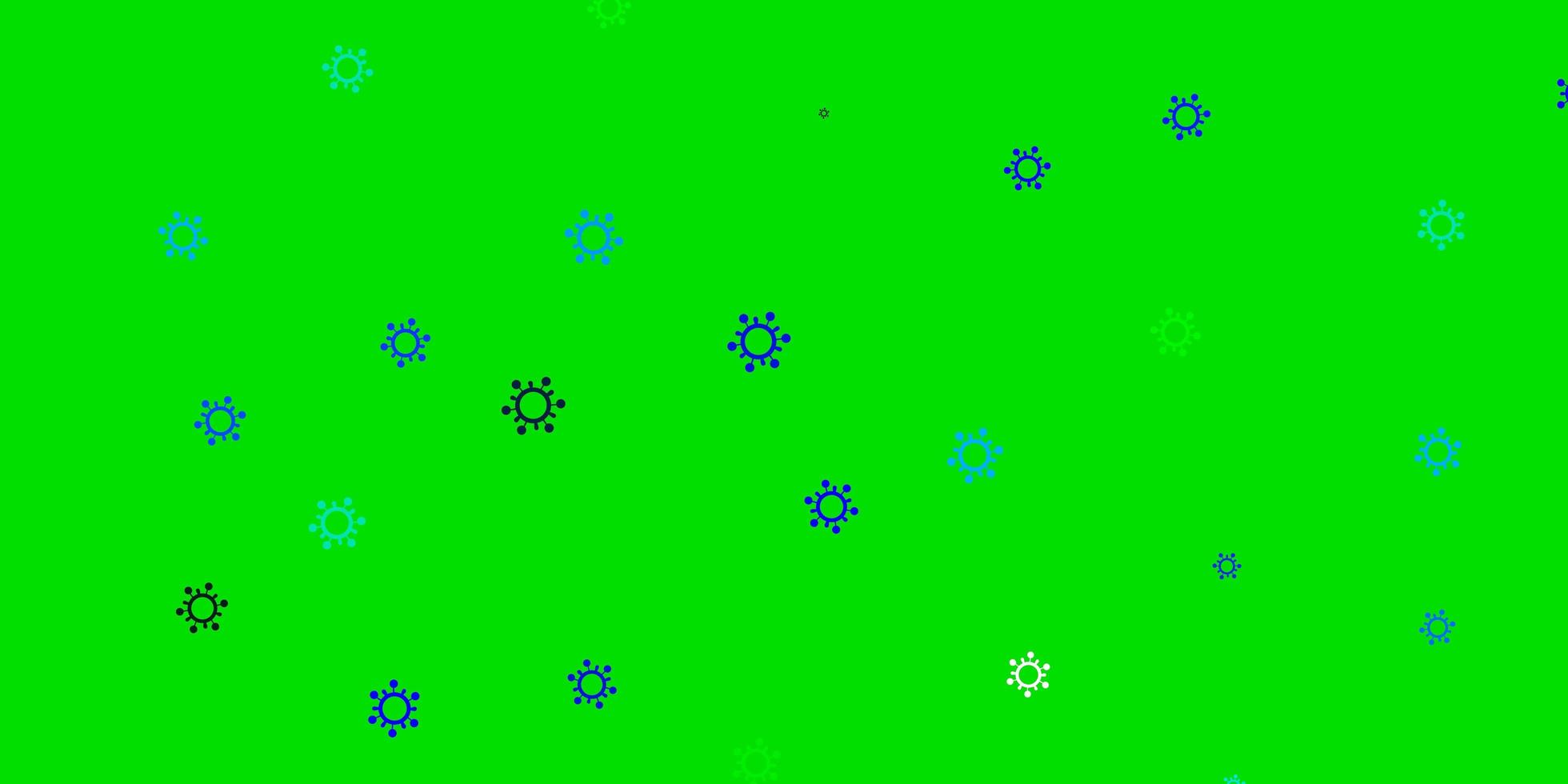Light blue, green vector template with flu signs