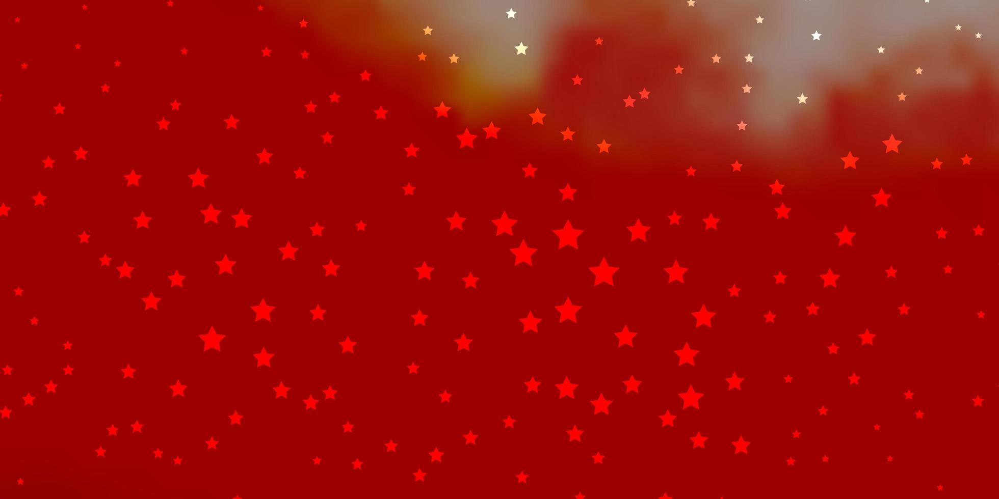 textura de vector rojo oscuro con hermosas estrellas