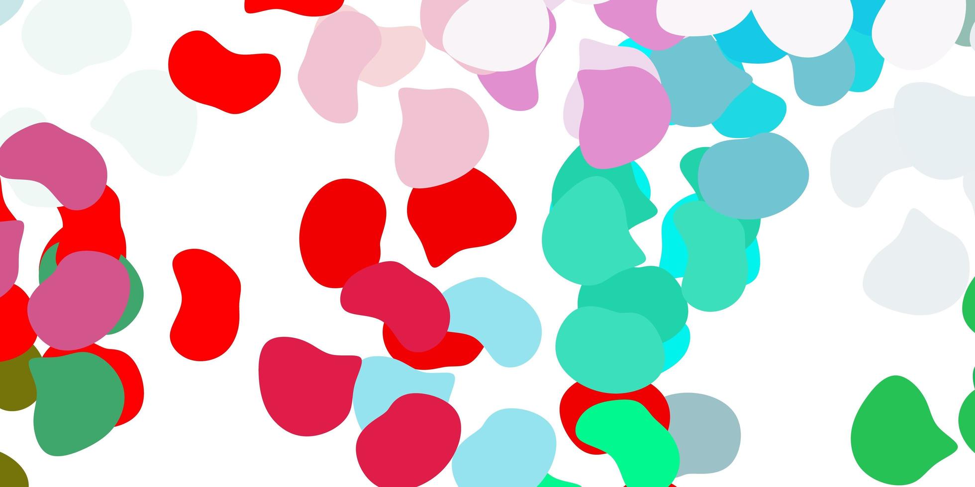 Light green, red vector backdrop with chaotic shapes.