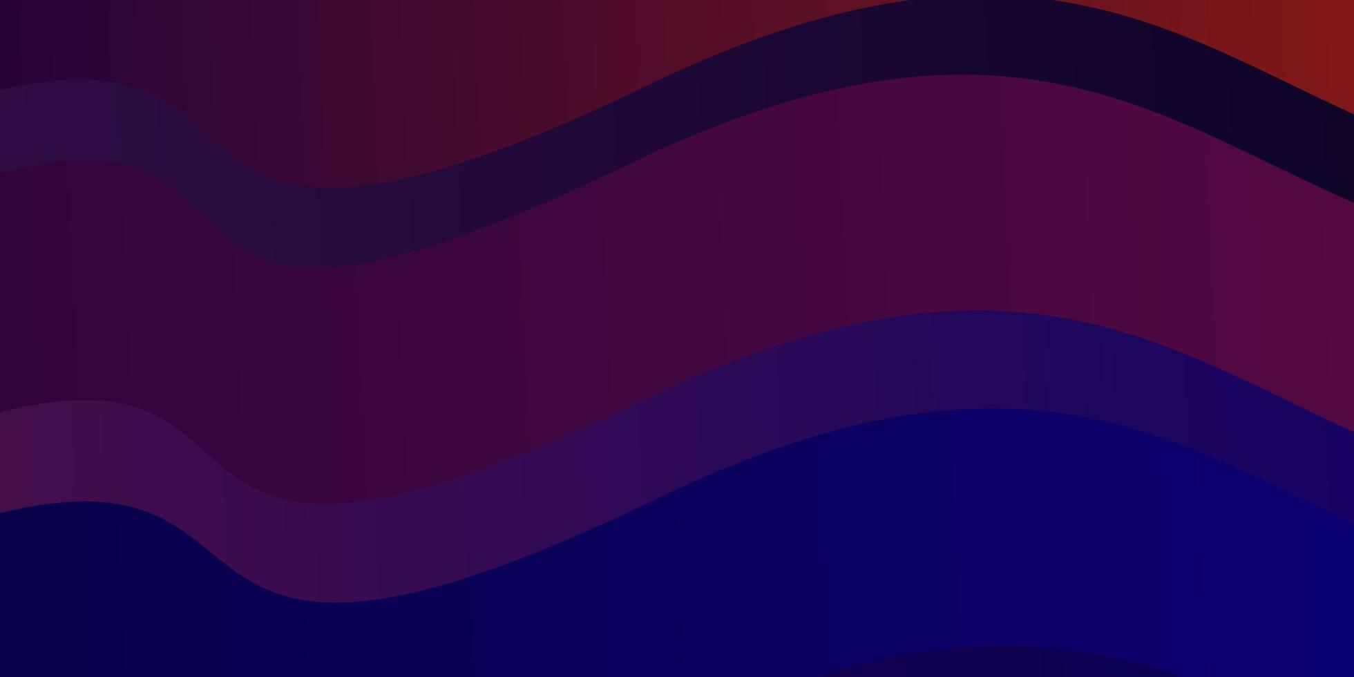 Dark Blue, Red vector pattern with curves.