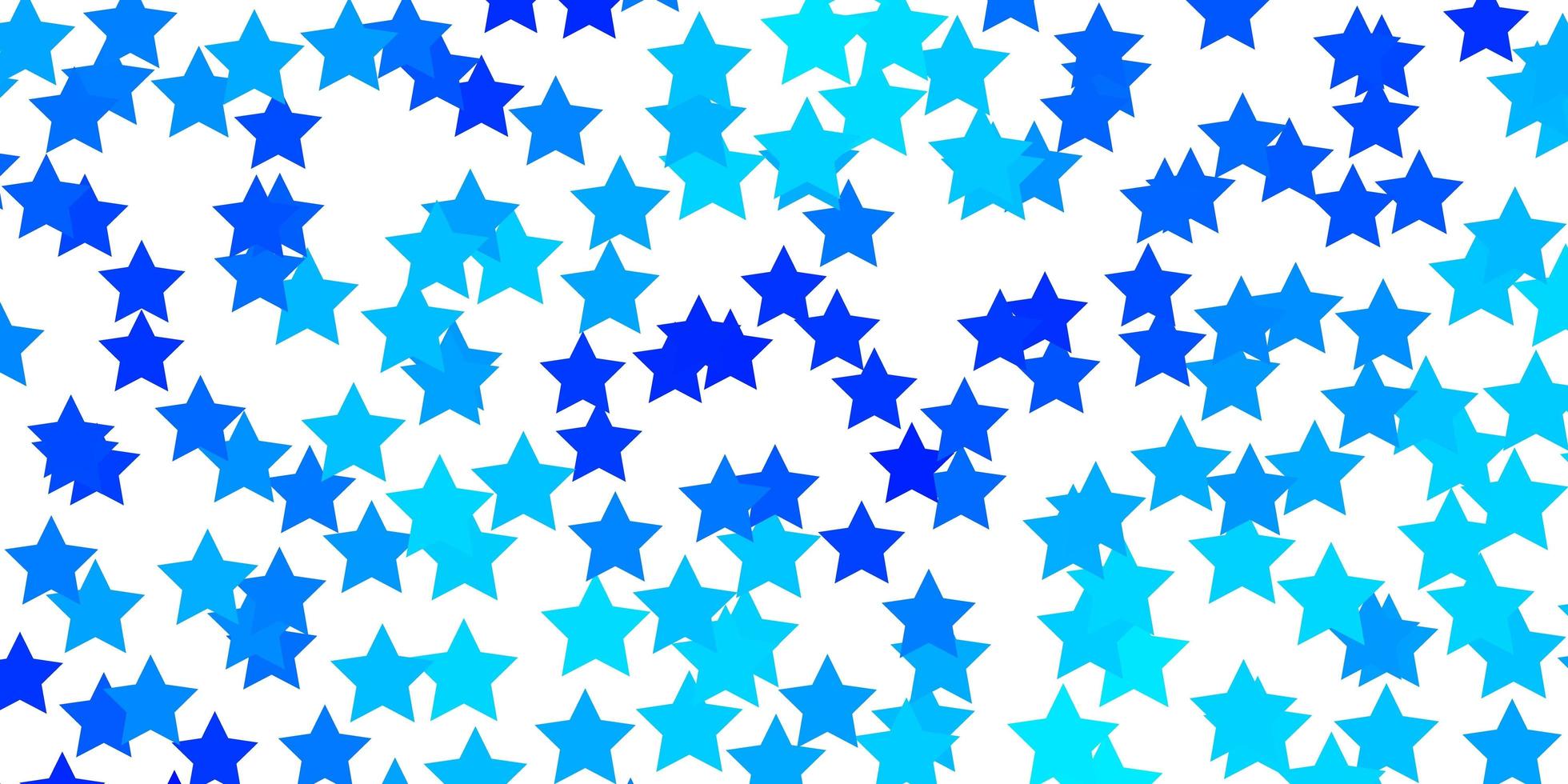 Light BLUE vector texture with beautiful stars.