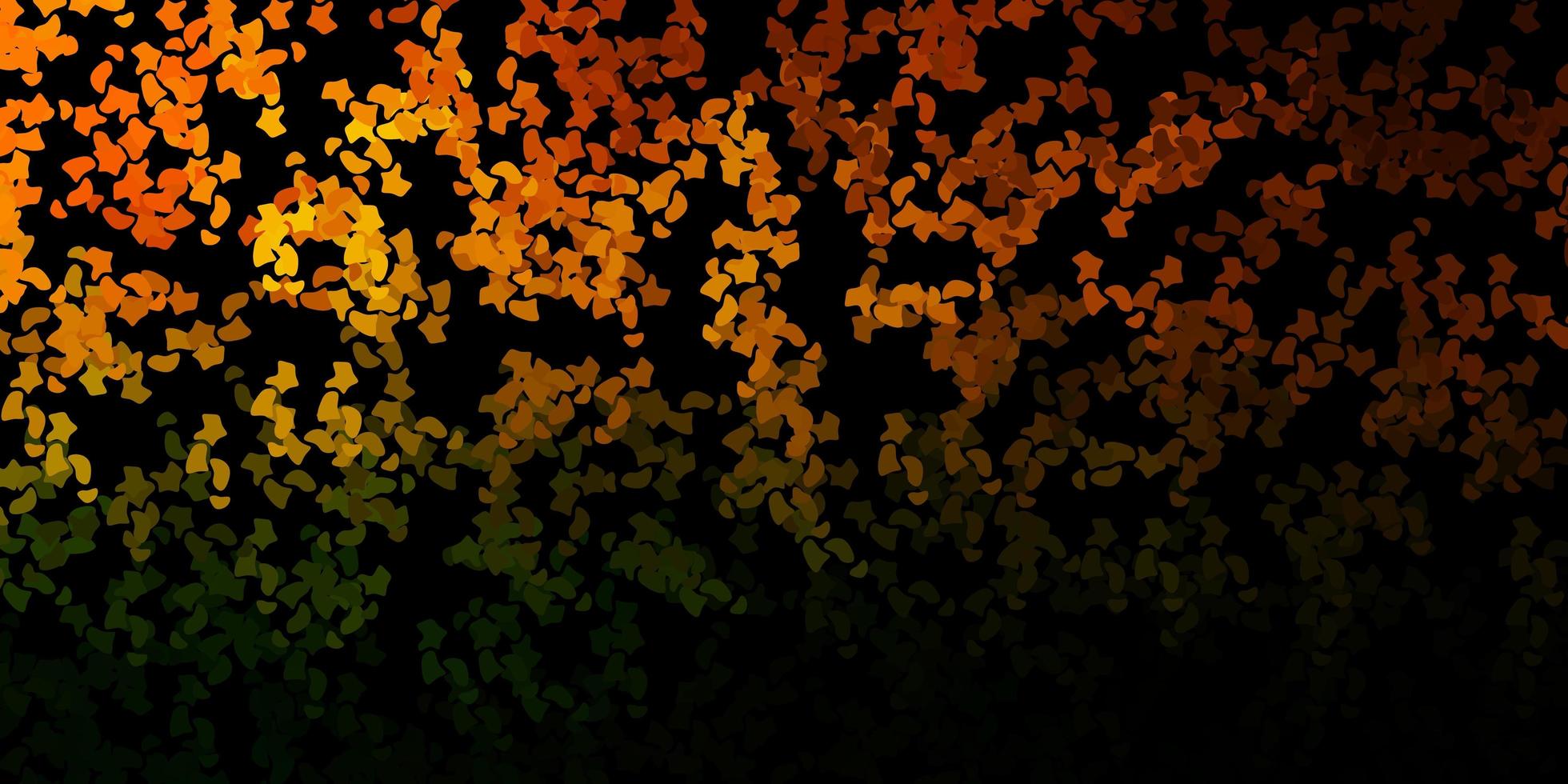 Dark green, yellow vector texture with memphis shapes.