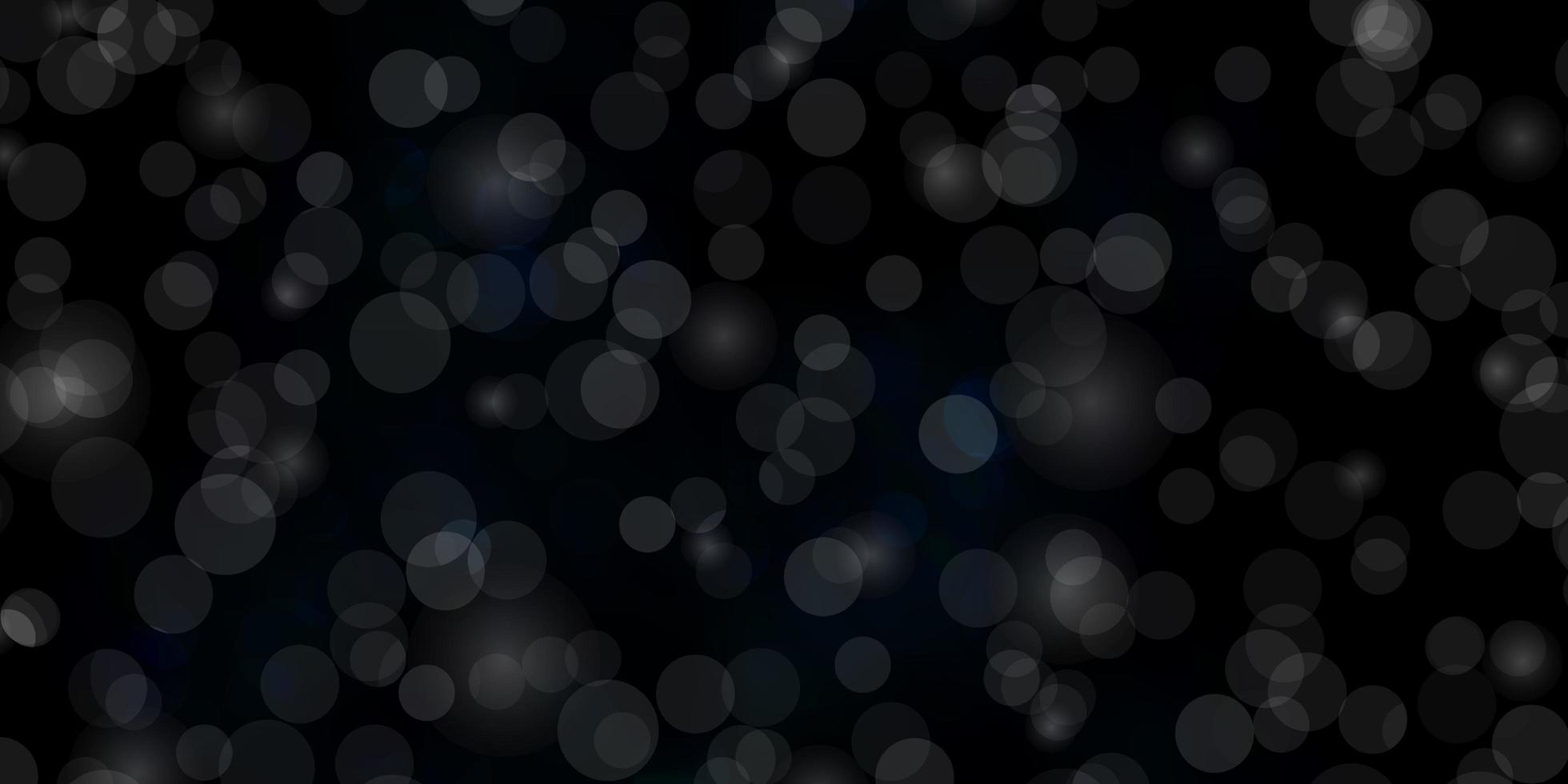 Fondo de vector azul oscuro con círculos.