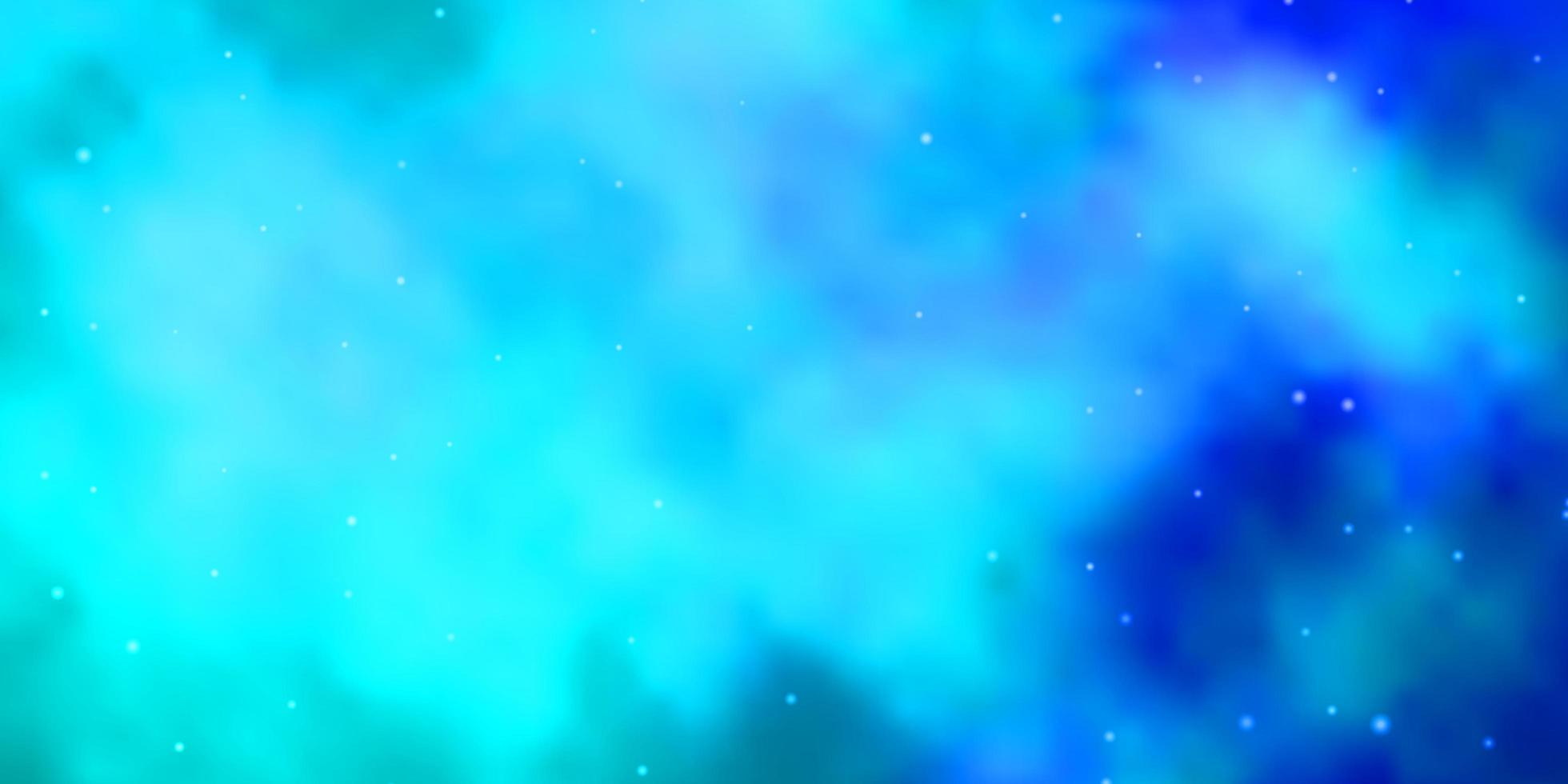 Light BLUE vector background with small and big stars.