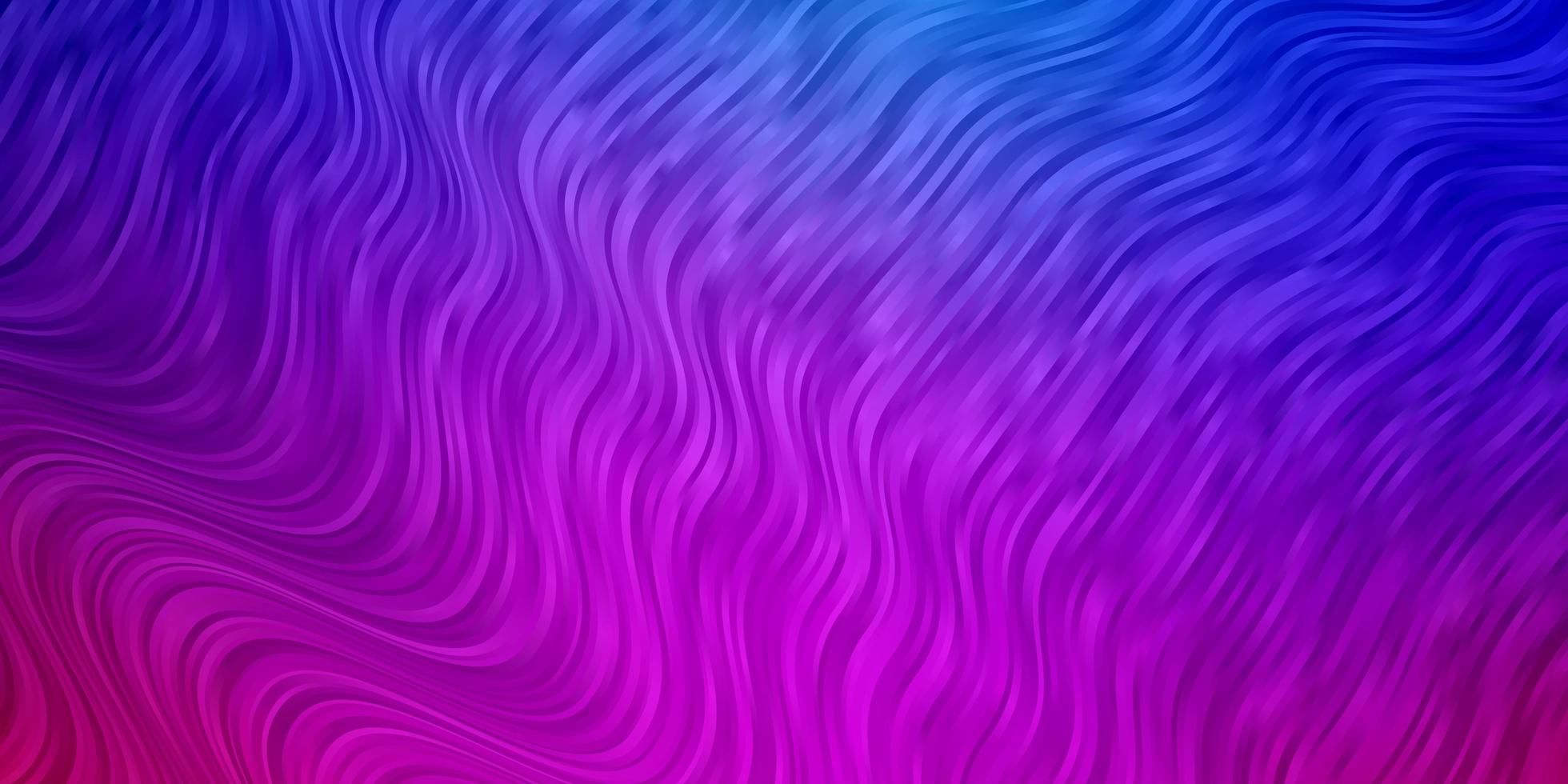 textura vector rosa claro, azul con líneas torcidas.