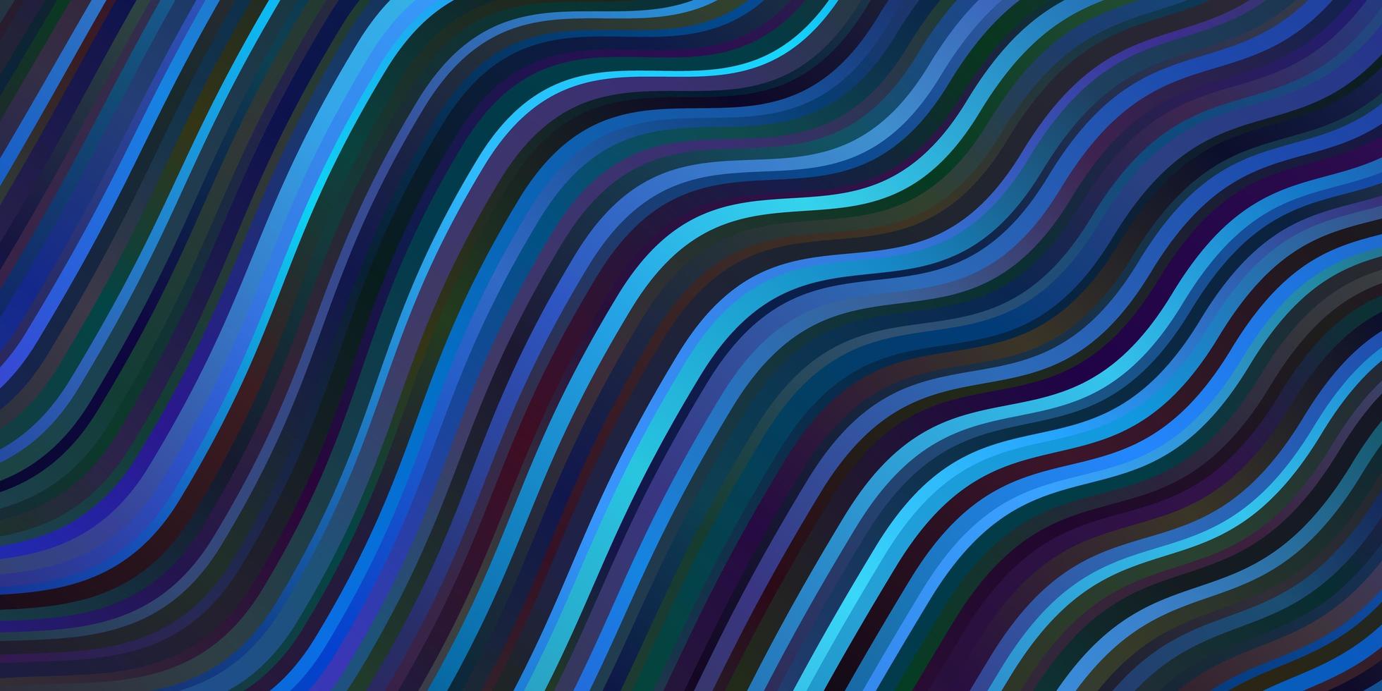 Dark BLUE vector background with bent lines