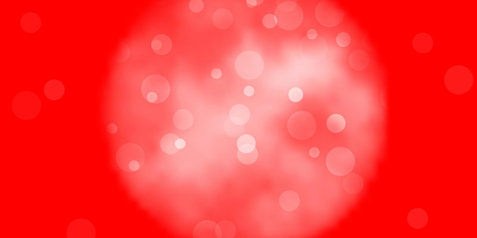 Light Red vector background with circles.