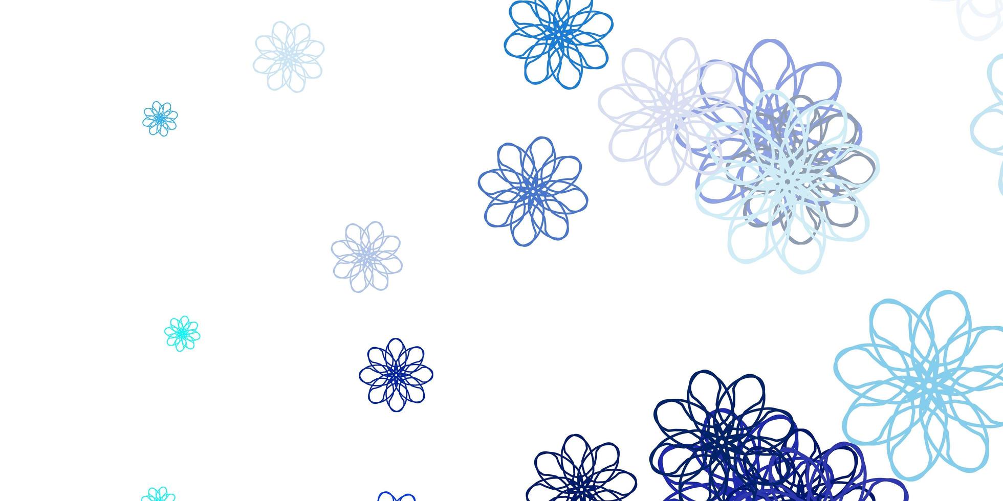 diseño natural de vector azul claro con flores.