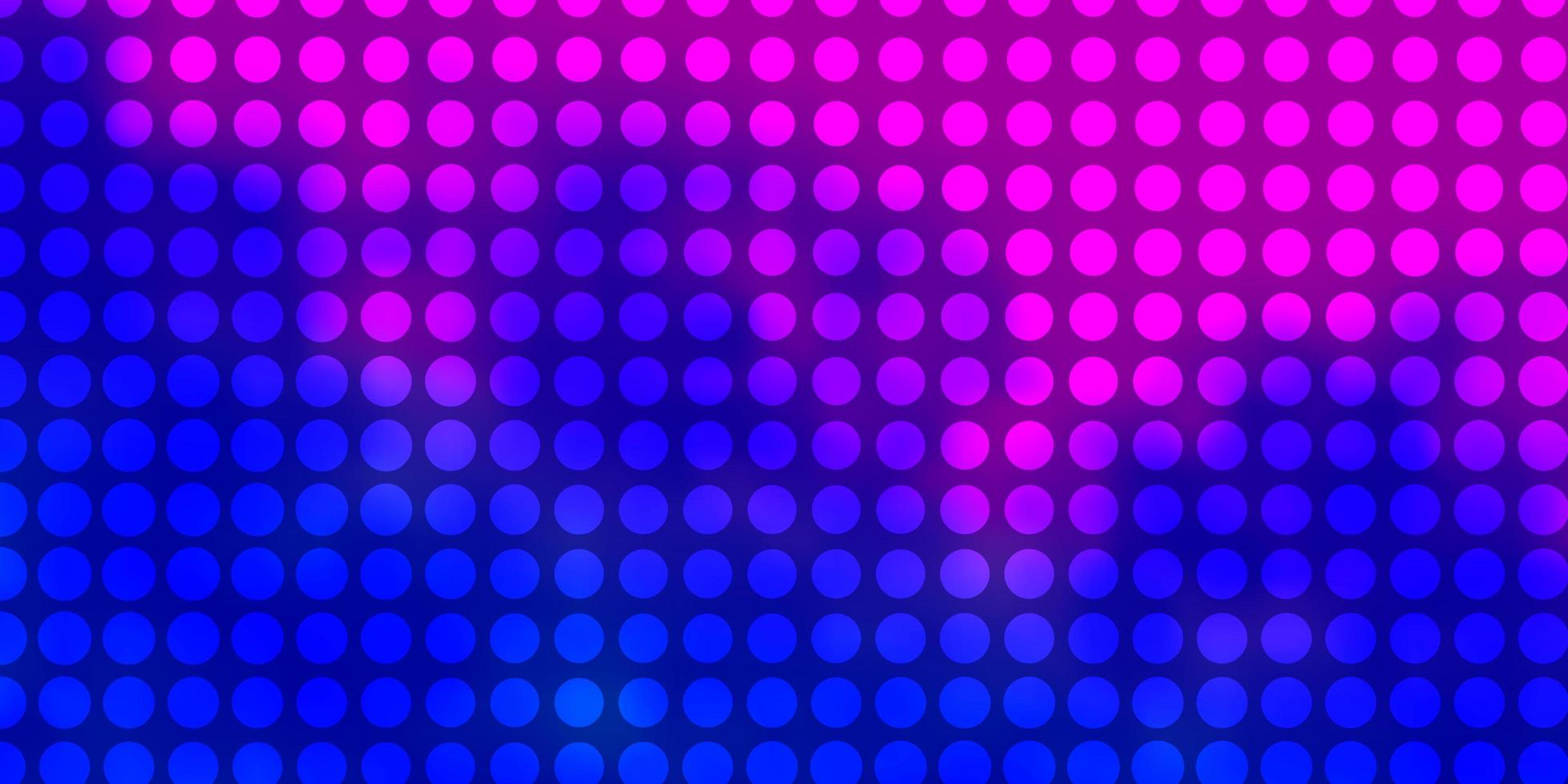 textura de vector rosa claro, azul con círculos.