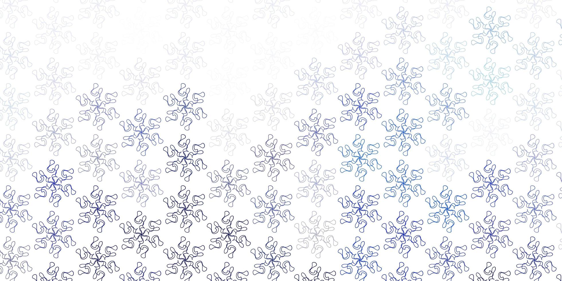 telón de fondo natural vector azul claro con flores.