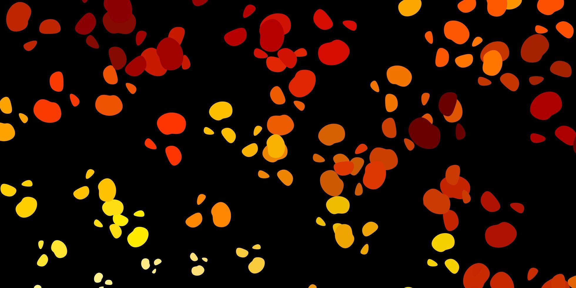 Dark orange vector background with random forms.