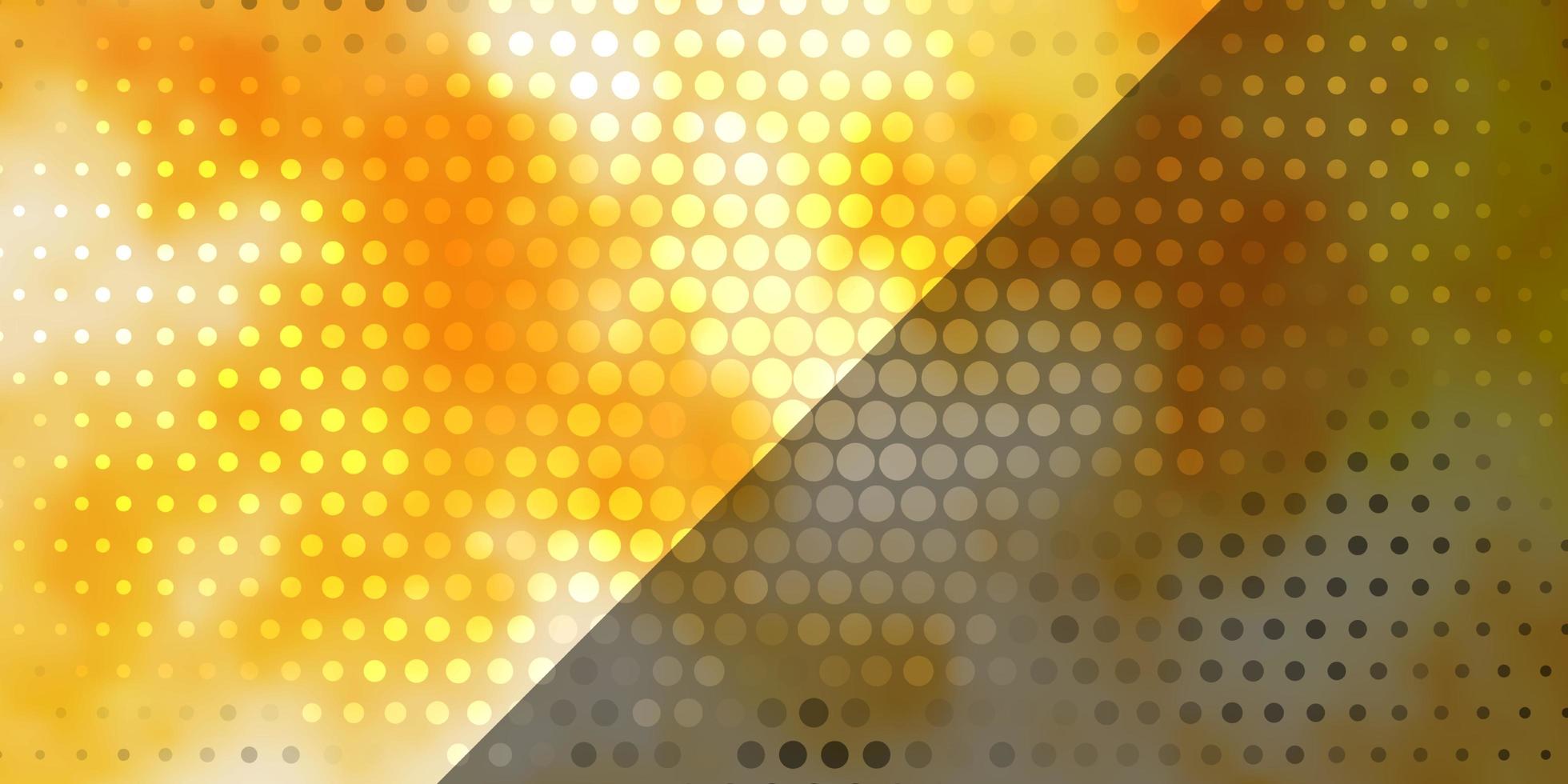 Light Orange vector pattern with circles