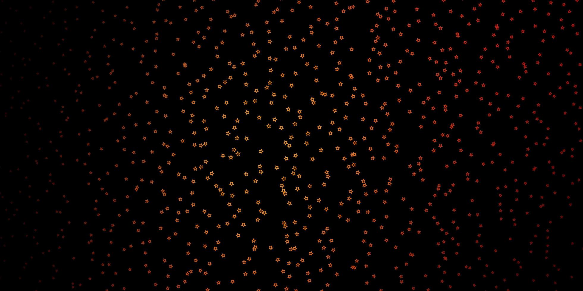 Dark Red vector texture with beautiful stars