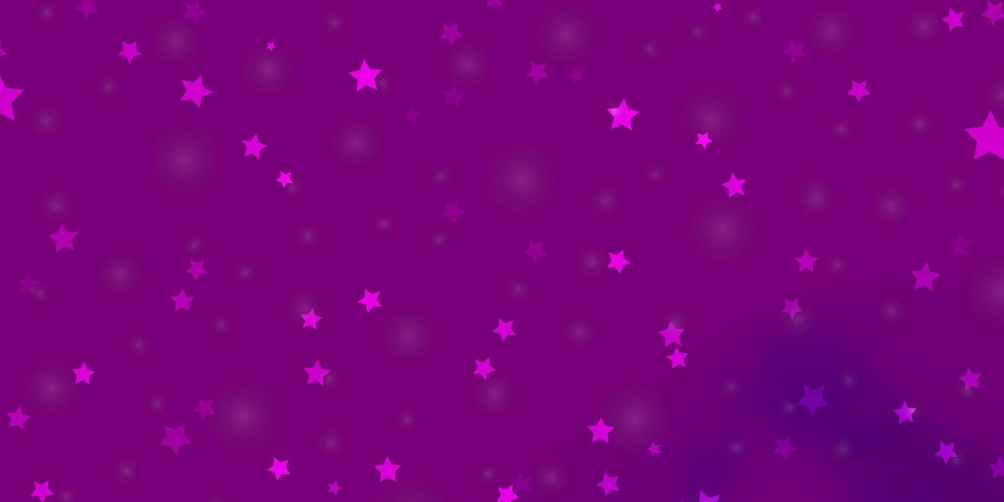 Light Pink vector template with neon stars.
