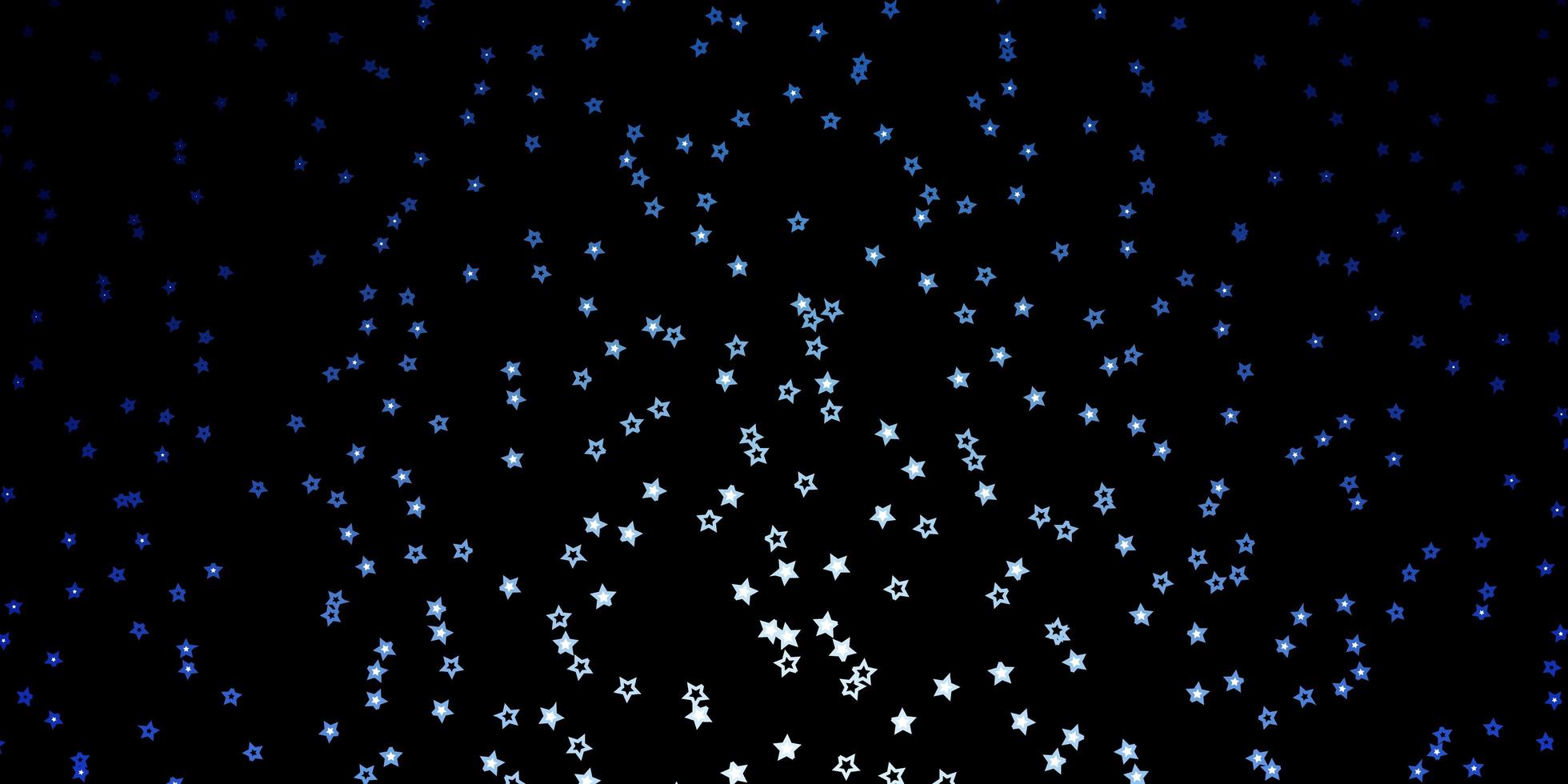 Dark BLUE vector pattern with abstract stars.