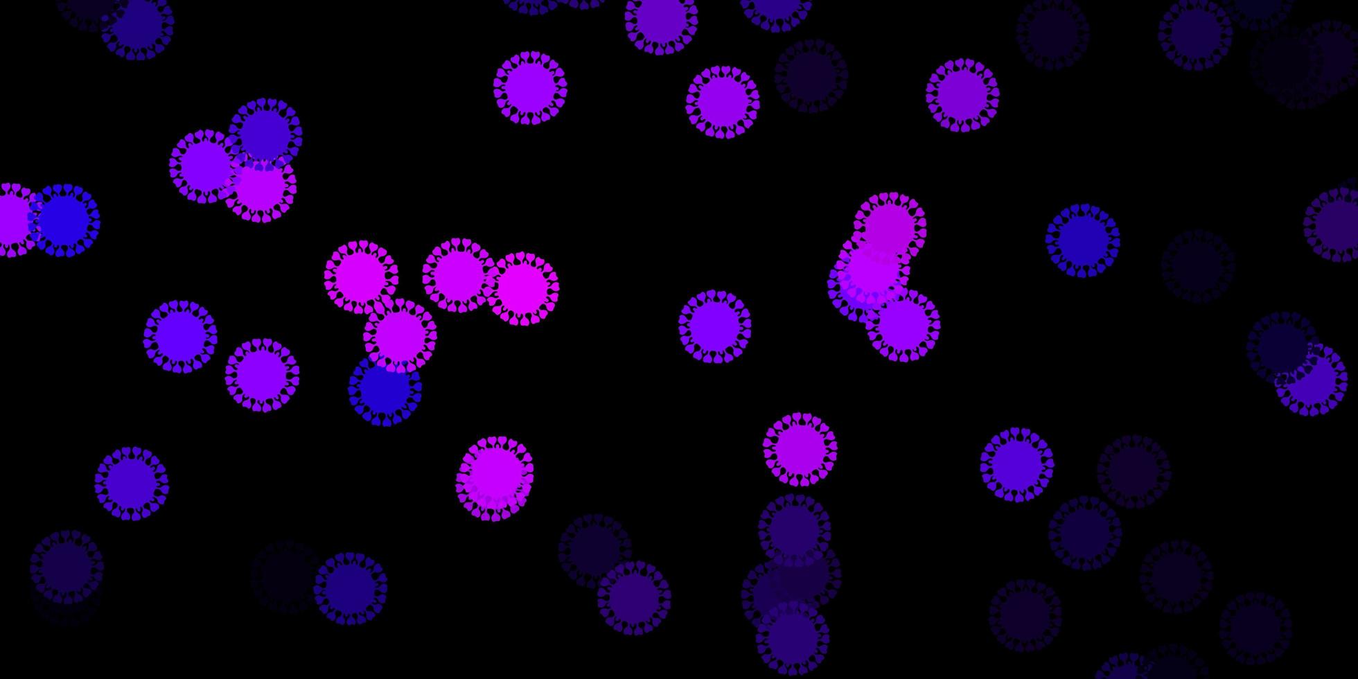 Dark purple vector template with flu signs