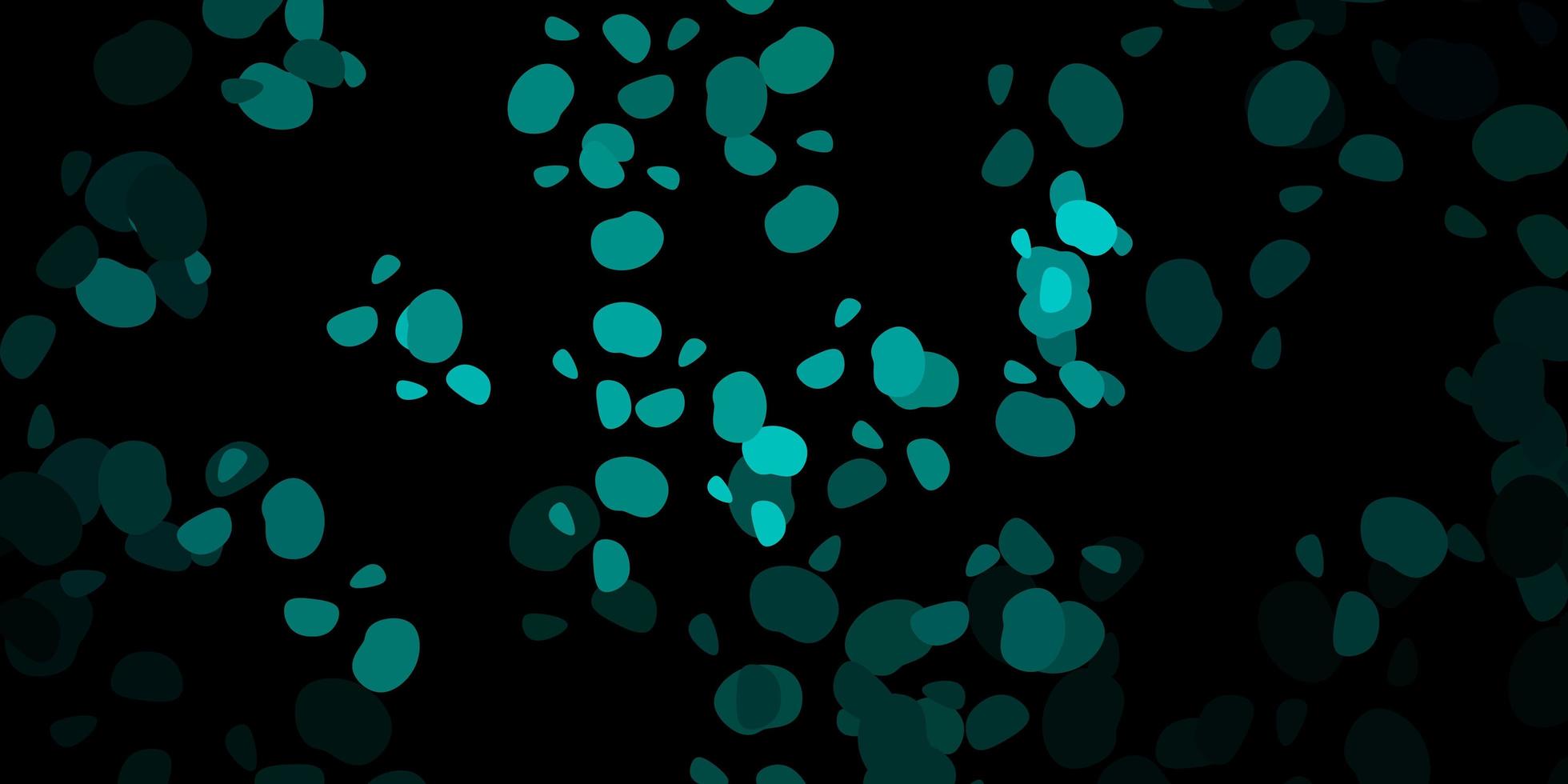 Dark green vector background with random forms.