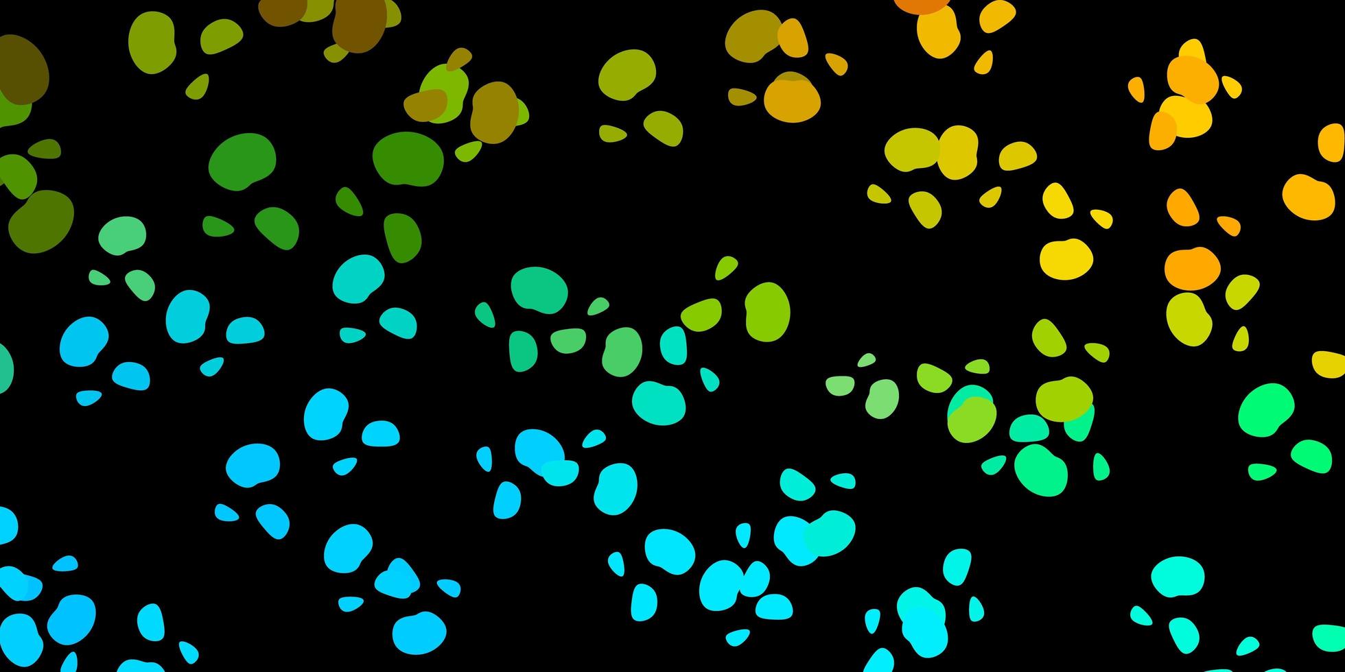 Dark blue, yellow vector template with abstract forms.