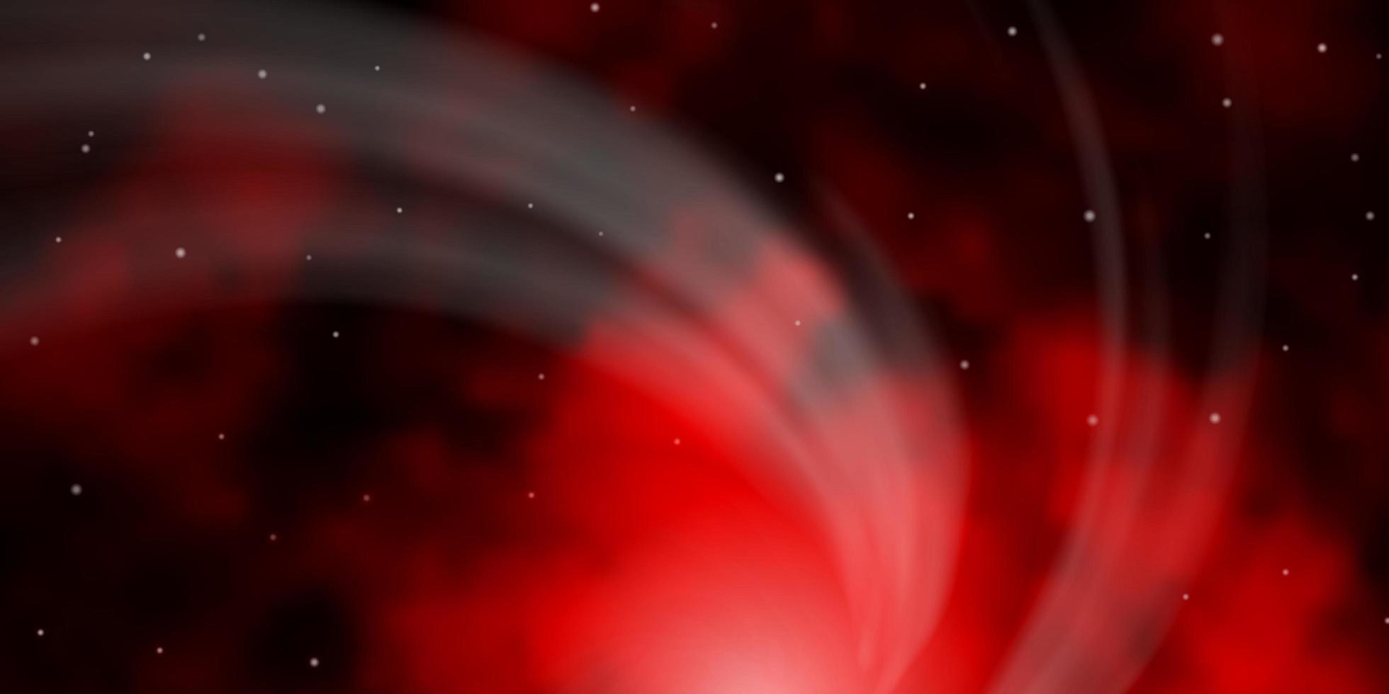 textura de vector rojo oscuro con hermosas estrellas