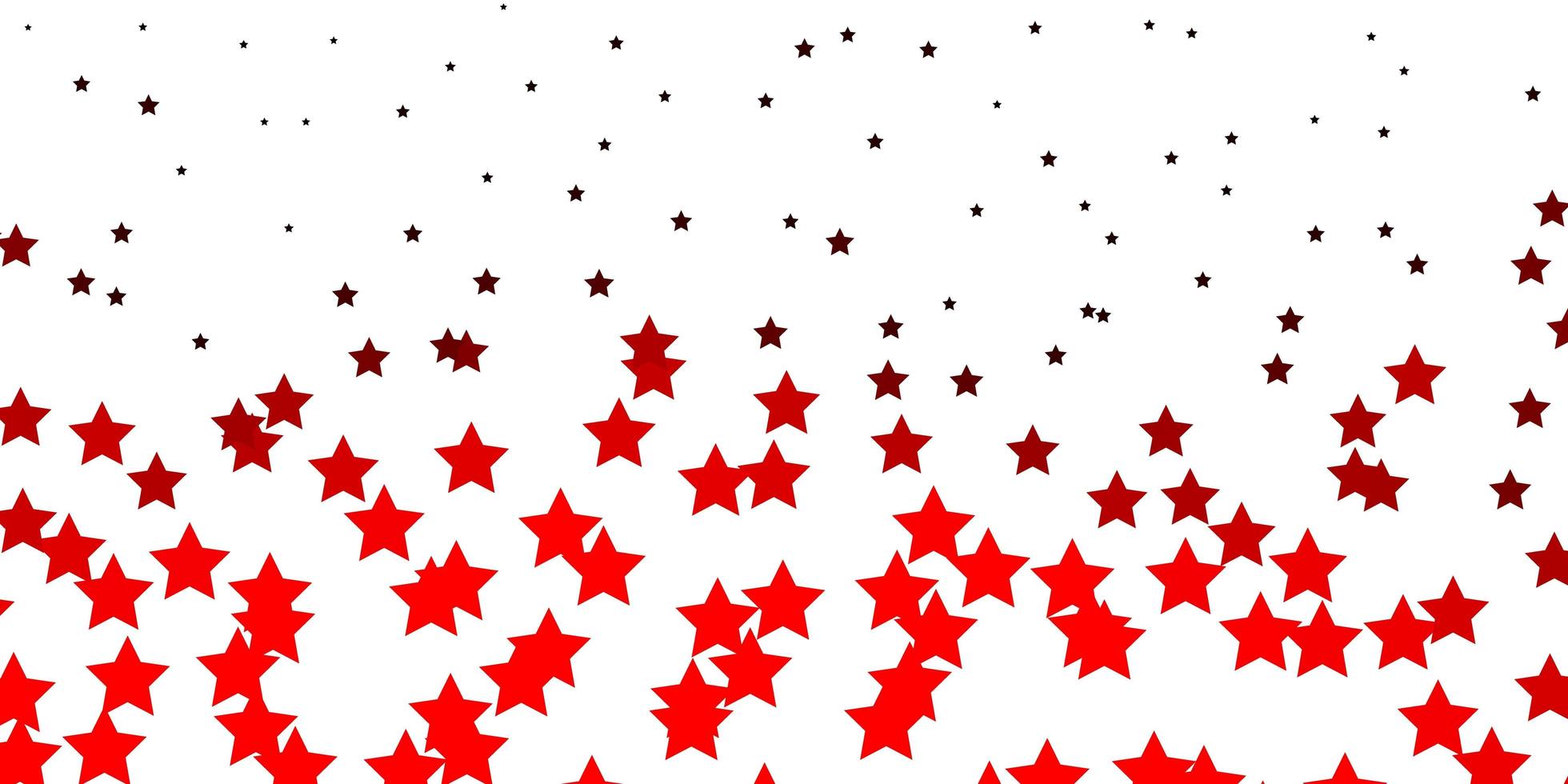 diseño de vector rojo oscuro con estrellas brillantes