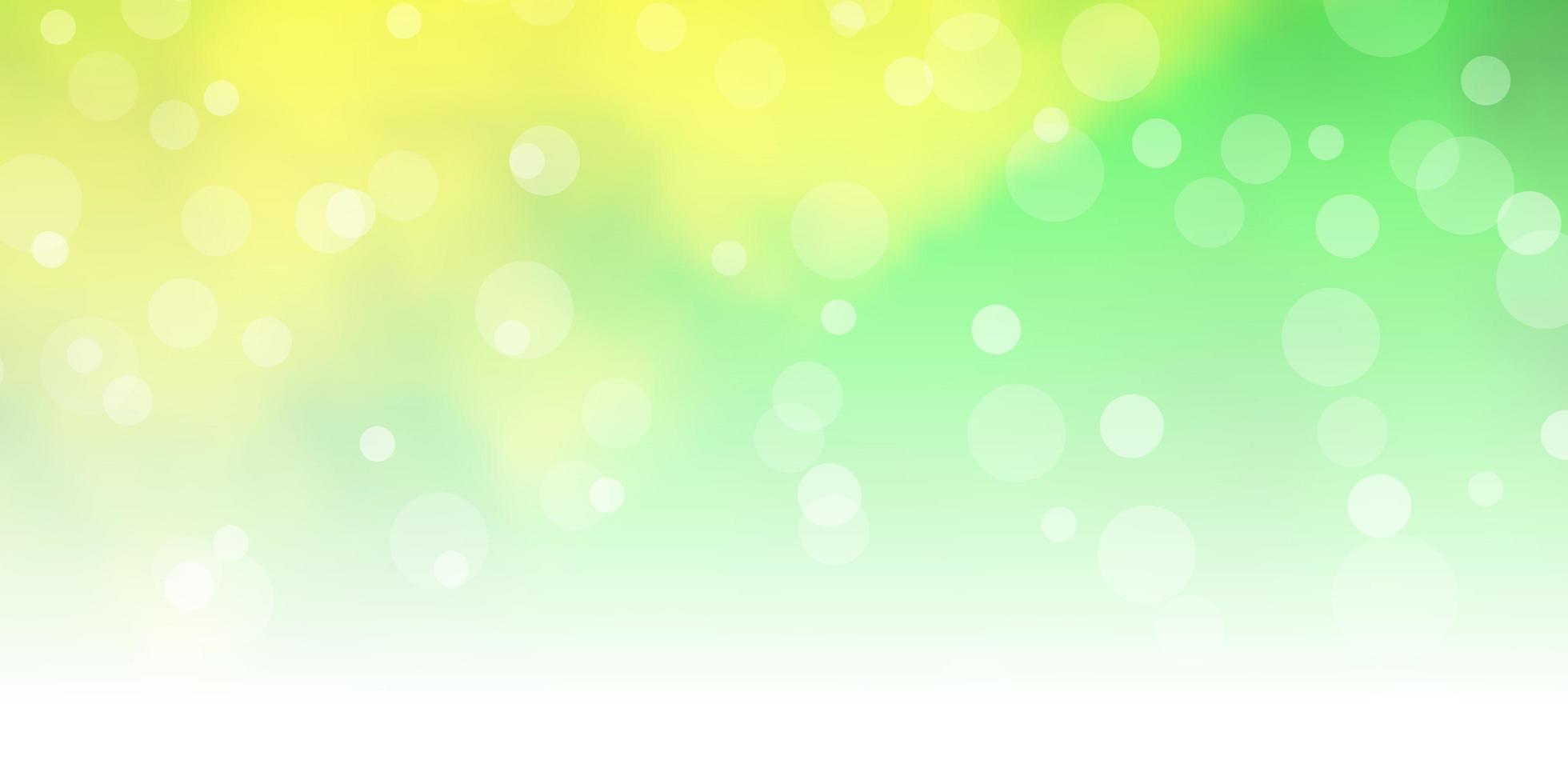 Light Green, Yellow vector layout with circles.