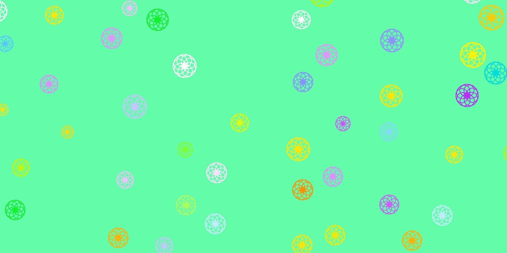 Light Multicolor vector background with bubbles.