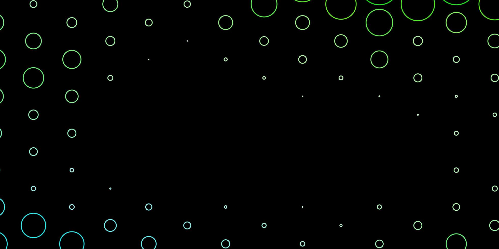 Dark Green vector layout with circle shapes.