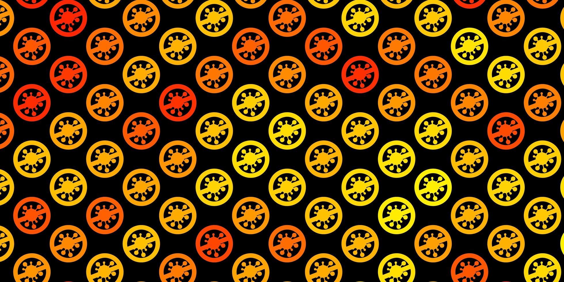 textura de vector amarillo oscuro con símbolos de enfermedad