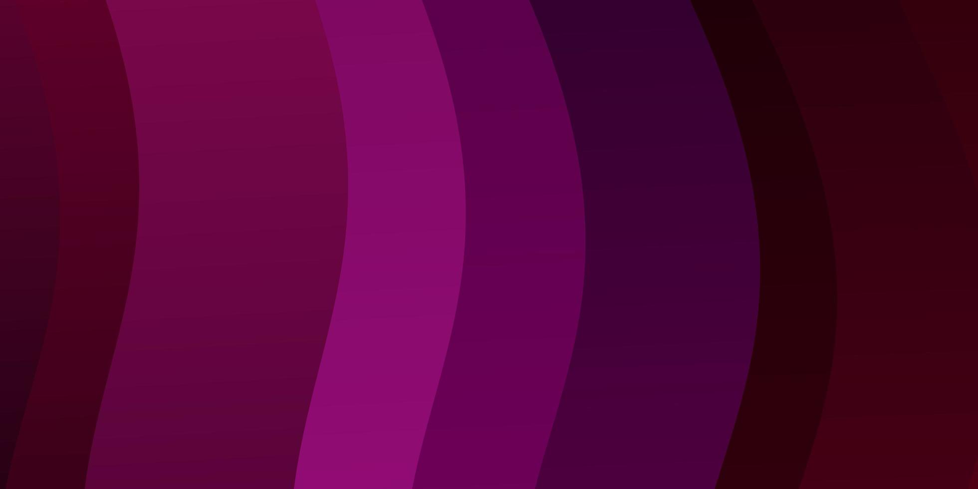 Dark Purple, Pink vector pattern with curved lines.