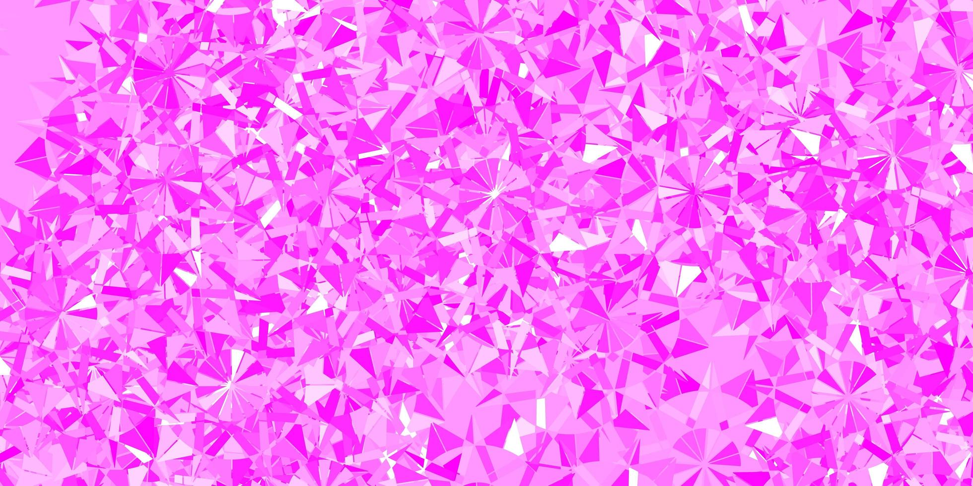 Light Pink vector template with ice snowflakes.