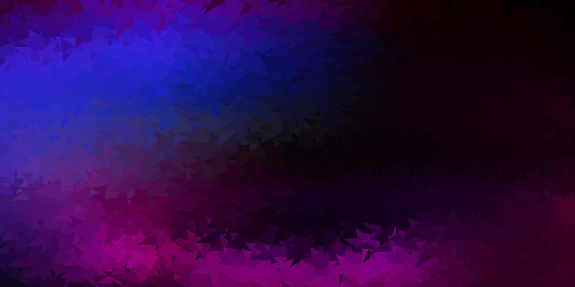 Fondo de pantalla de polígono degradado vectorial multicolor oscuro. vector