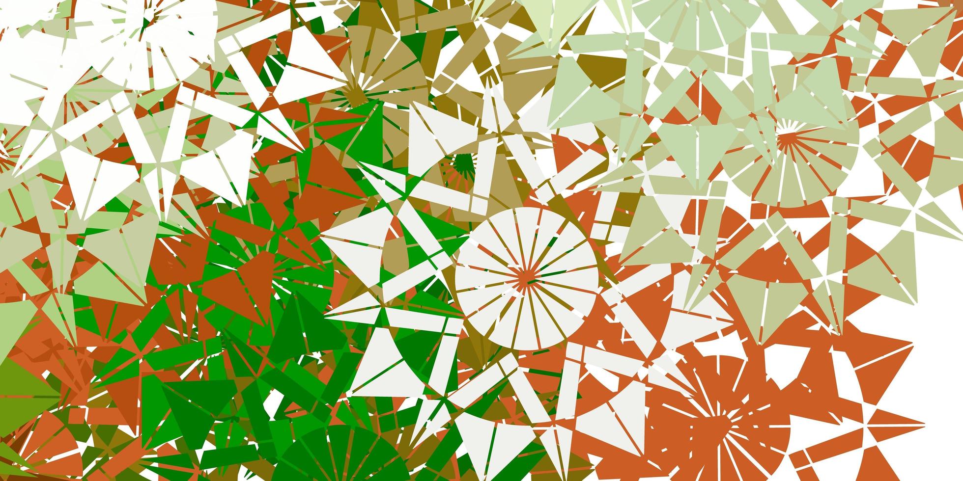 Light green, yellow vector layout with beautiful snowflakes.