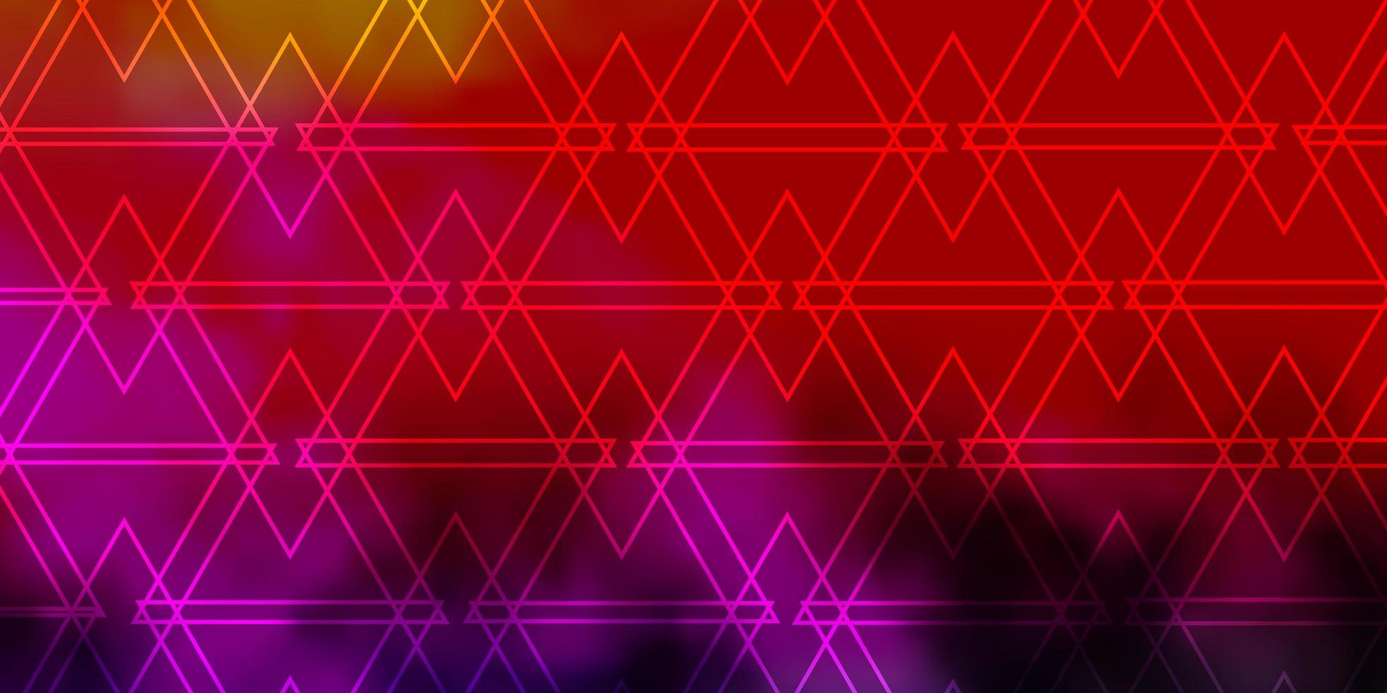 Light Pink, Yellow vector background with lines, triangles.