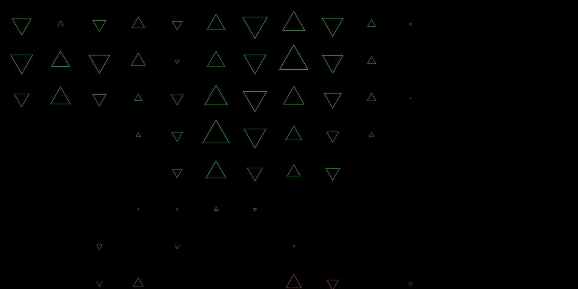 Dark Green, Red vector template with lines, triangles.